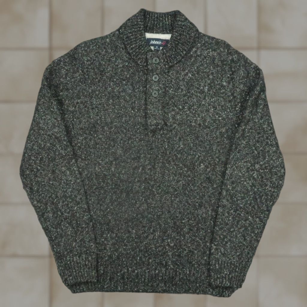 johnnie-O Johnnie O Sweater Mens Small Gray Wool Alpaca Blend Henley Pullover Size US S / EU 44-46 / 1 - 1 Thumbnail