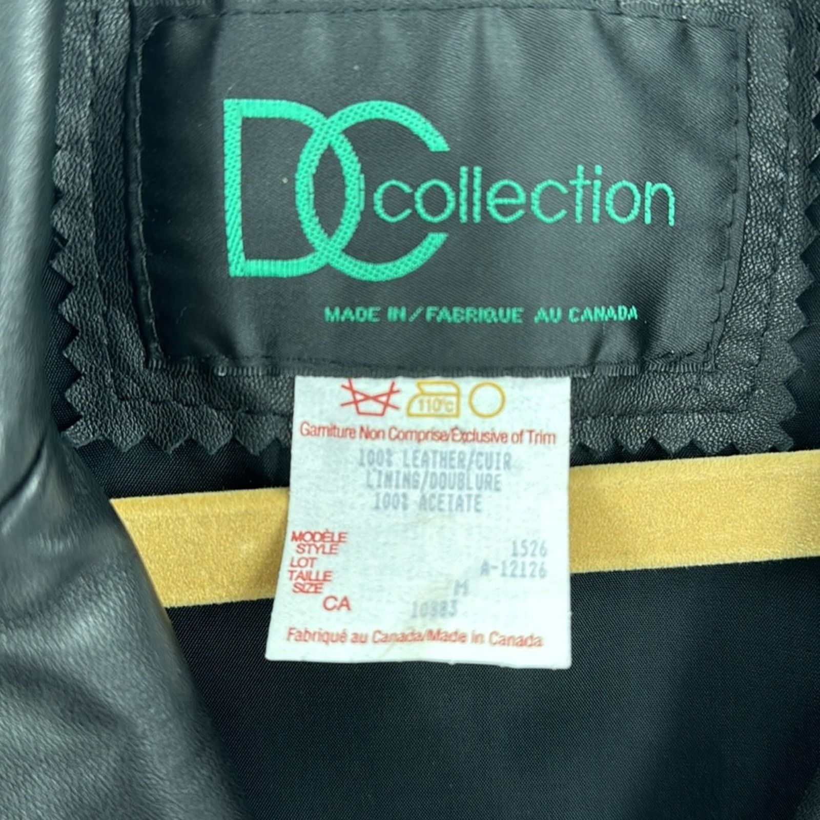 Vintage Vintage DC Collection black leather jacket unisex size M Size US M / EU 48-50 / 2 - 4 Thumbnail