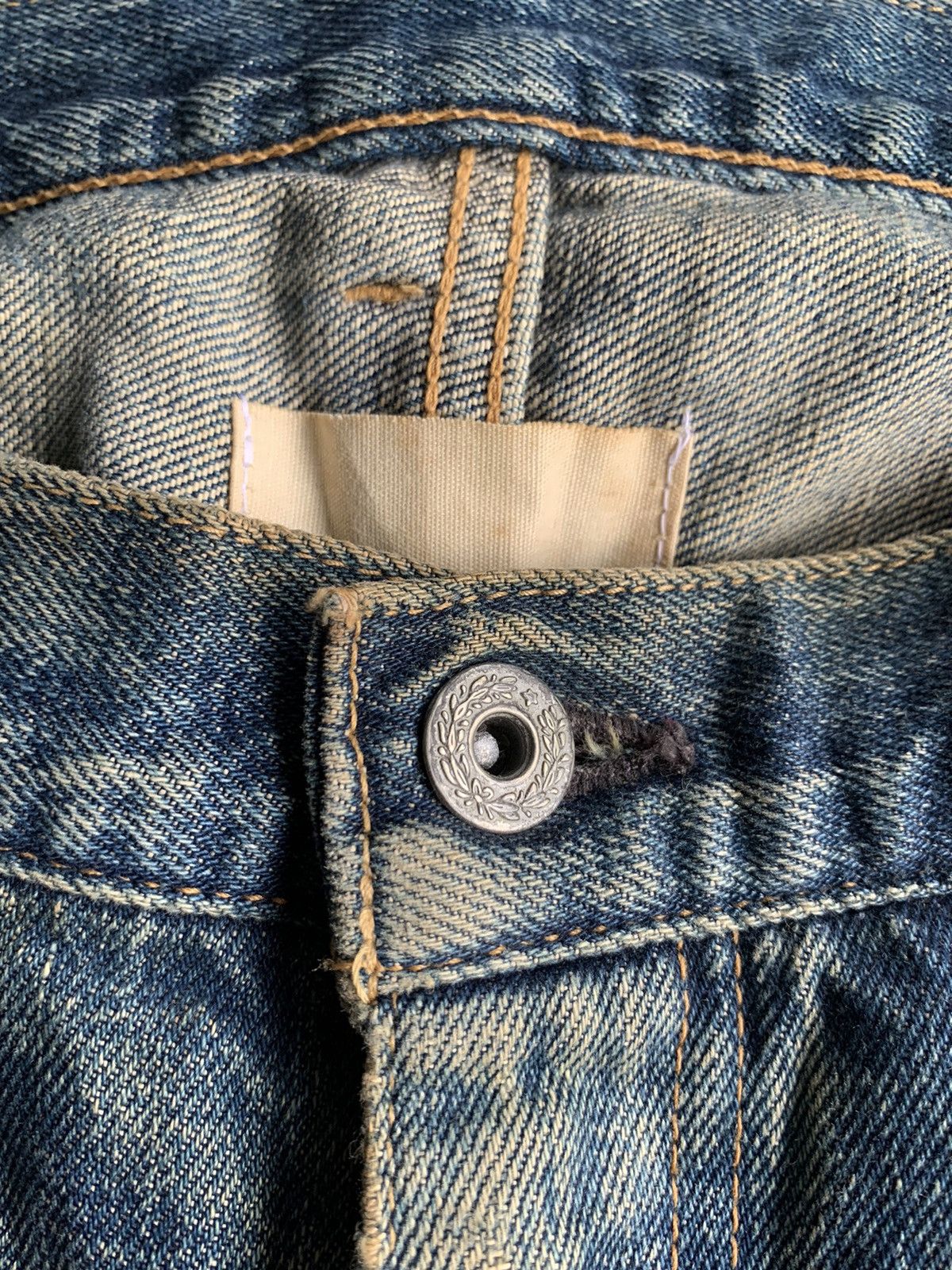 Kapital Whiz Limited Buckle Back Selvedge Distressed Denim Size US 36 / EU 52 - 19 Thumbnail