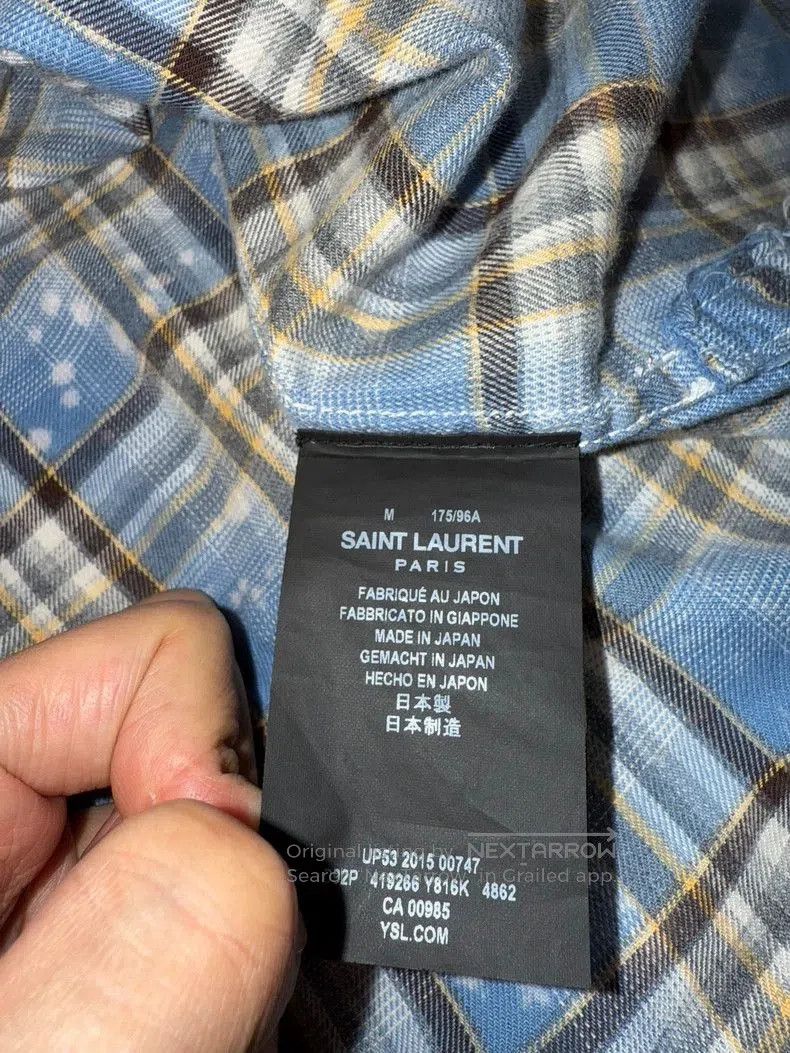 Saint Laurent Paris Saint Laurent 2016 Runway Check Shirt. Size US M / EU 48-50 / 2 - 6 Thumbnail