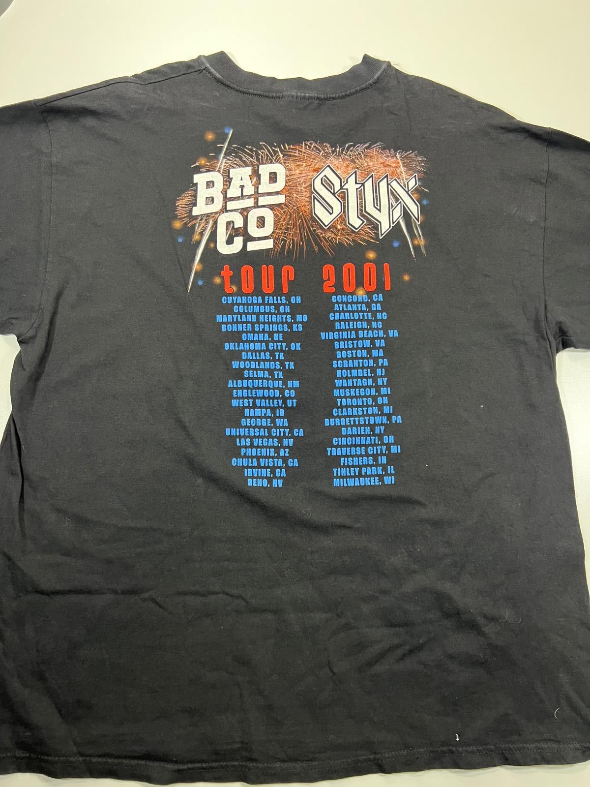 Unknown London Vintage Styx Bad Co Graphic T-Shirt Size US XL / EU 56 / 4 - 8 Thumbnail