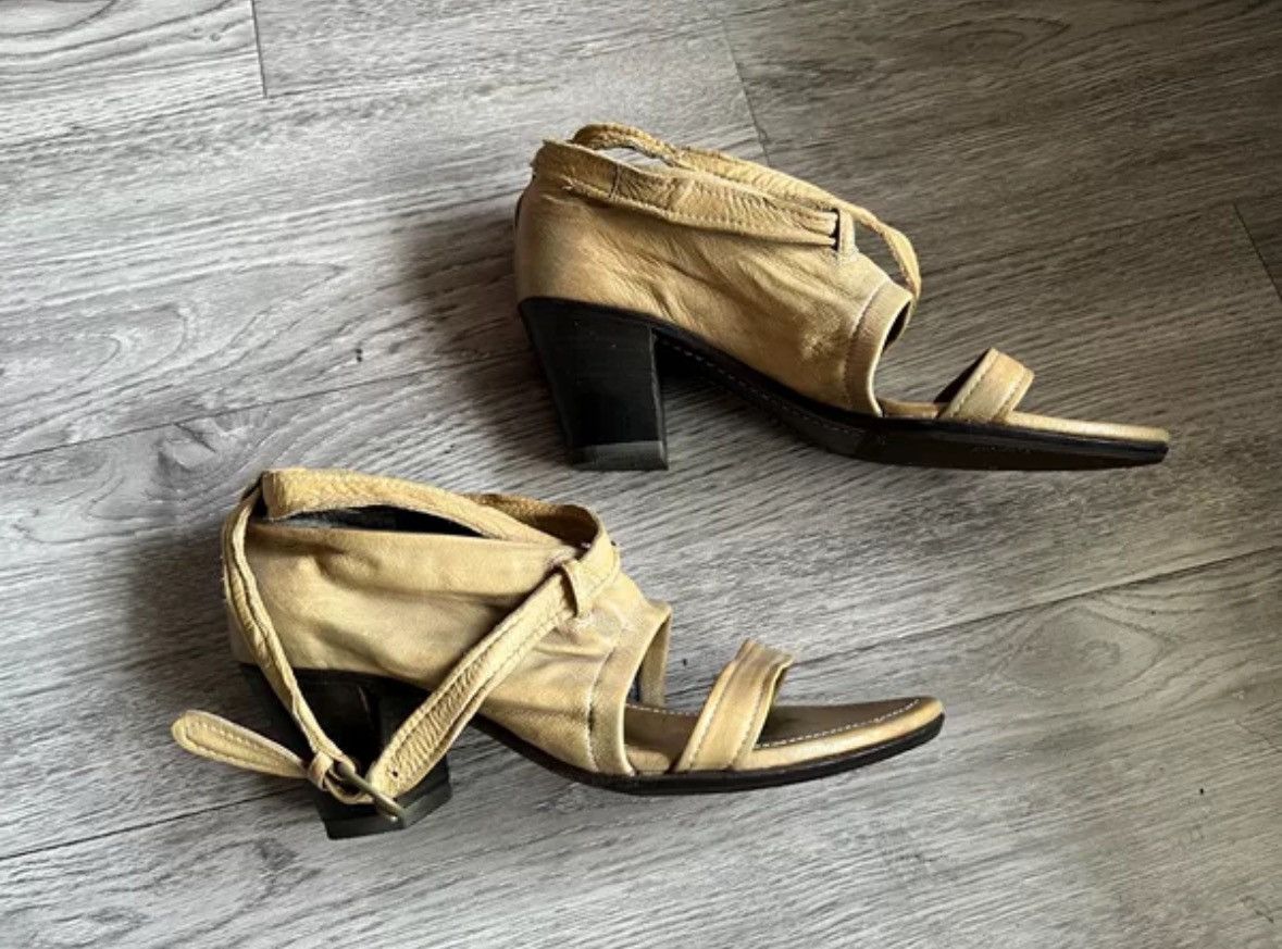 Japanese Brand × Maison MIHARA YASUHIRO mihara yasuhiro distressed leather strap sandals Size US 6 / IT 36 - 4 Thumbnail