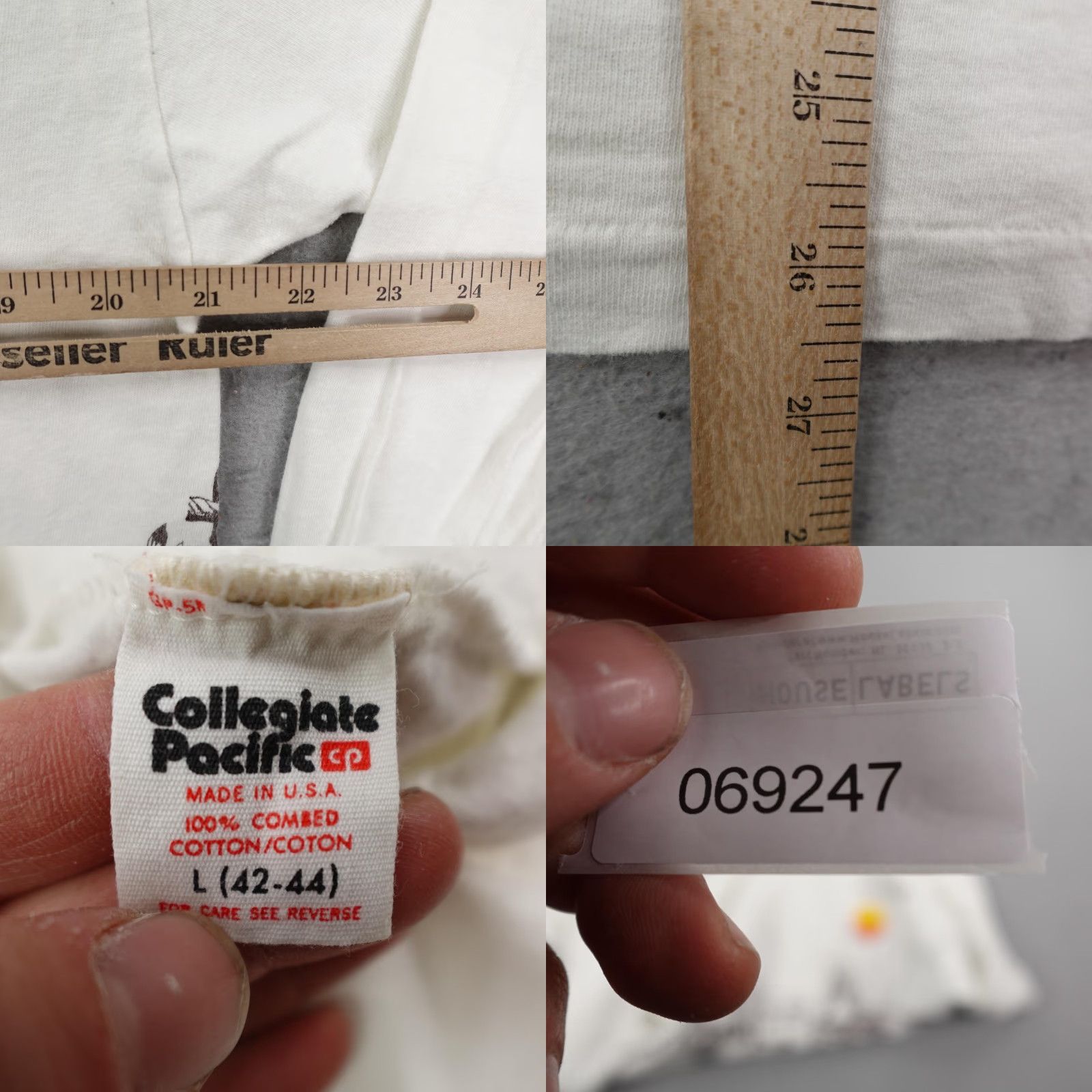 Vintage VINTAGE Sonoma State University Hoodie Mens Large White Hooded T Shirt Tee 80s Size US L / EU 52-54 / 3 - 8 Thumbnail