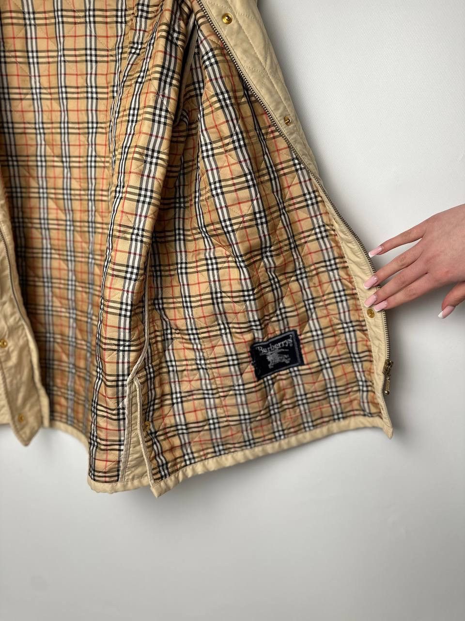 Burberry 90s Burberrys Quilted Monogram Nova Check Light Jacket 🔥 Size L / US 10 / IT 46 - 5 Thumbnail