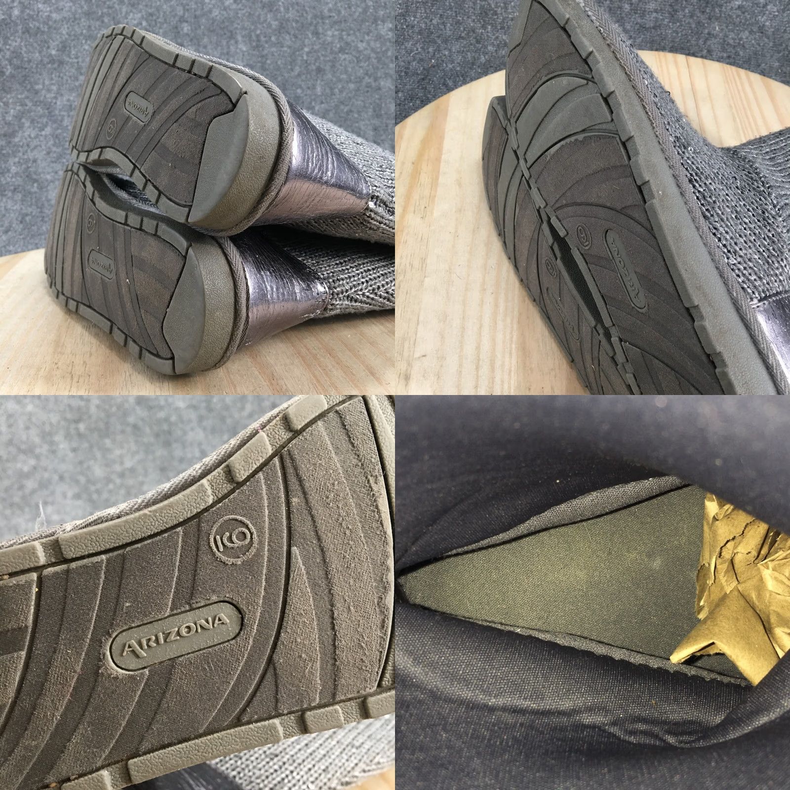 Vintage Arizona Boots Womens 9 Mid Calf Winter Snow Boot Grey Fabric Round Toe Flats Shoes Size US 9 / IT 39 - 9 Thumbnail