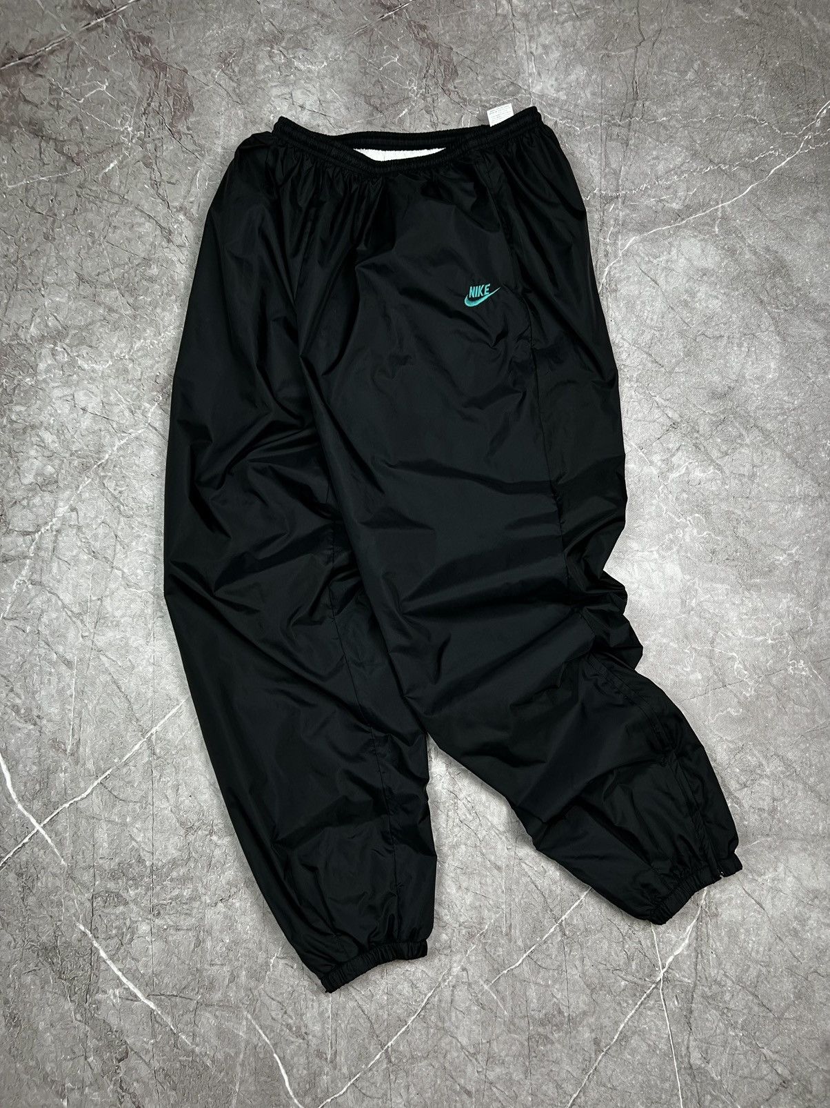 Nike × Vintage Vintage Nike drill jogger pants black Size US 34 / EU 50 - 1 Thumbnail