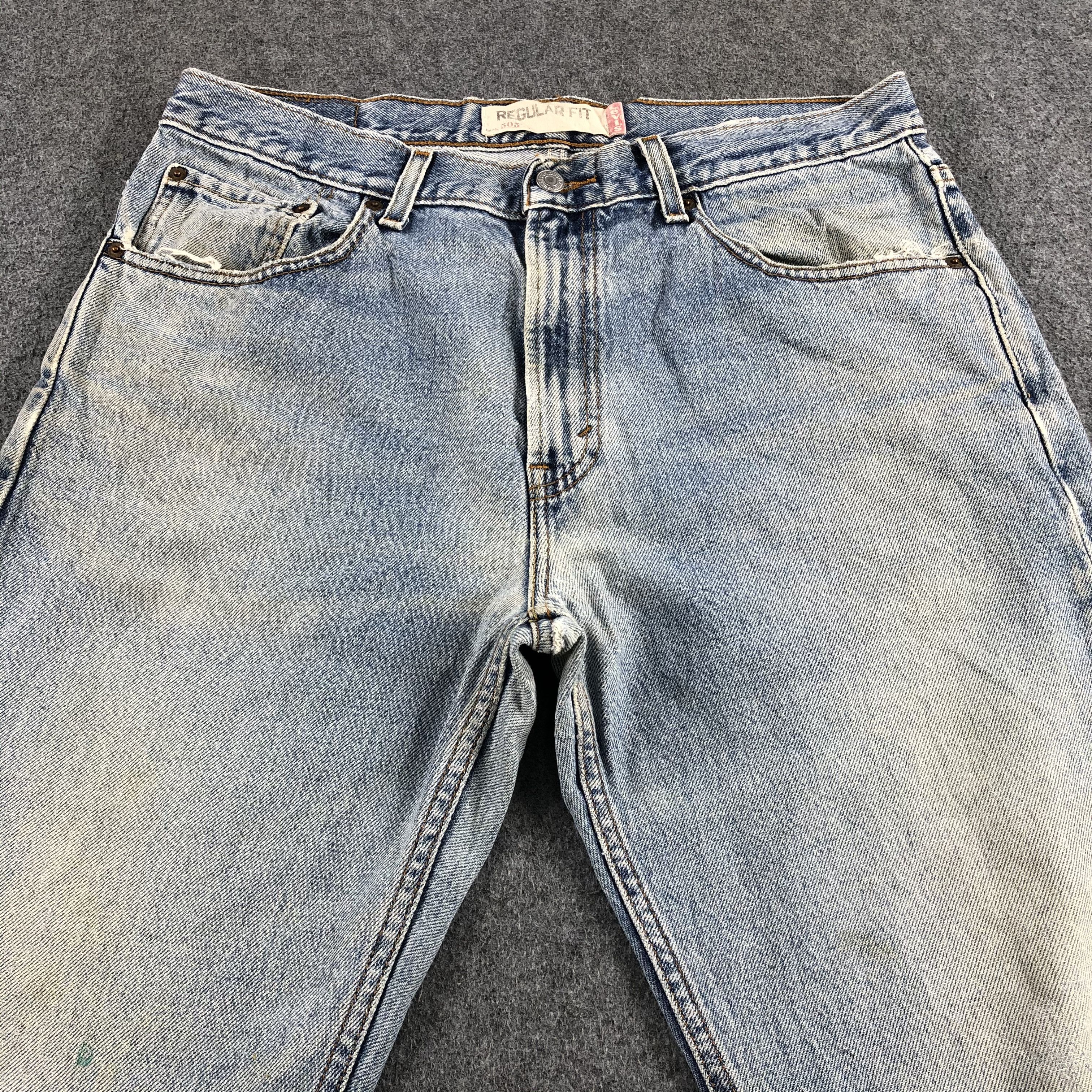 Levi's Vintage Light Wash Levis 505 Jeans-J2048 Size US 35 - 3 Thumbnail