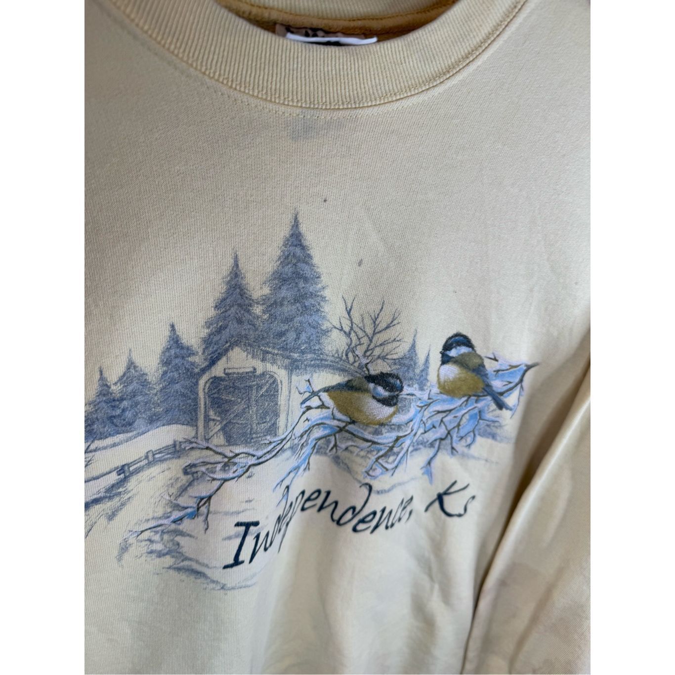 Vintage Size M - Vintage 1990s Independence Kansas Bird Nature Snowy Size US M / EU 48-50 / 2 - 4 Thumbnail