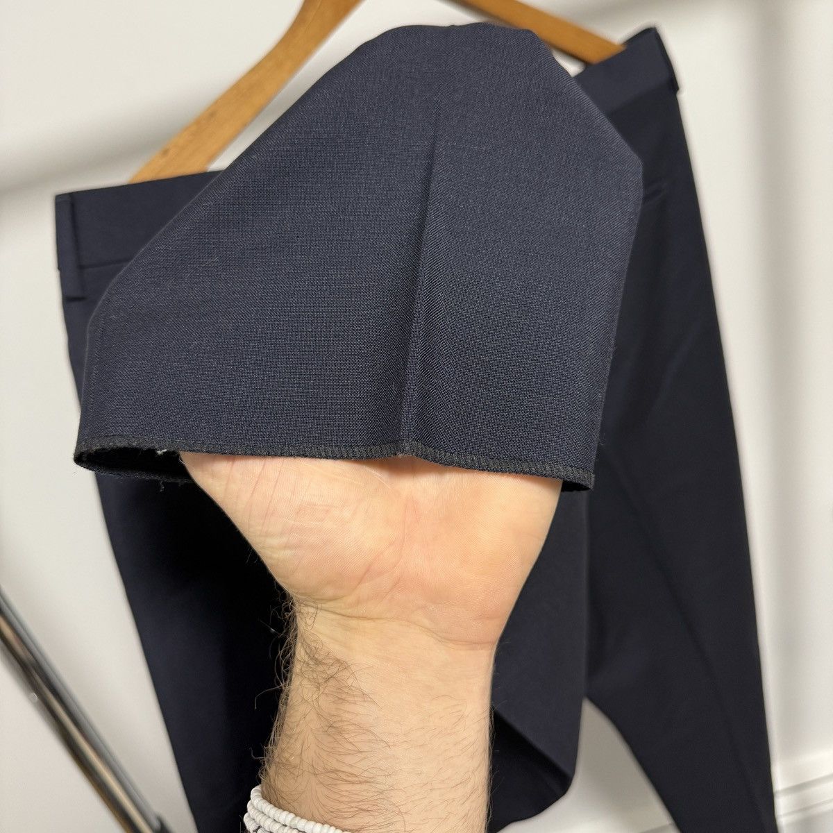 Acne Studios Acne Studios “BROBYN T WO MH” Wool-Mohair Trousers – Navy Size US 40 / EU 56 - 5 Thumbnail