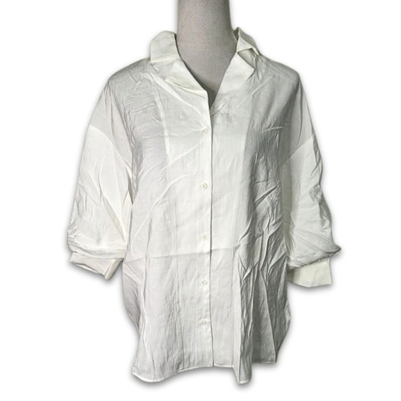 Other Endless Rose Blouse Oversized Fit Button Down White XS NWOT Size XS / US 0-2 / IT 36-38 - 2 Thumbnail