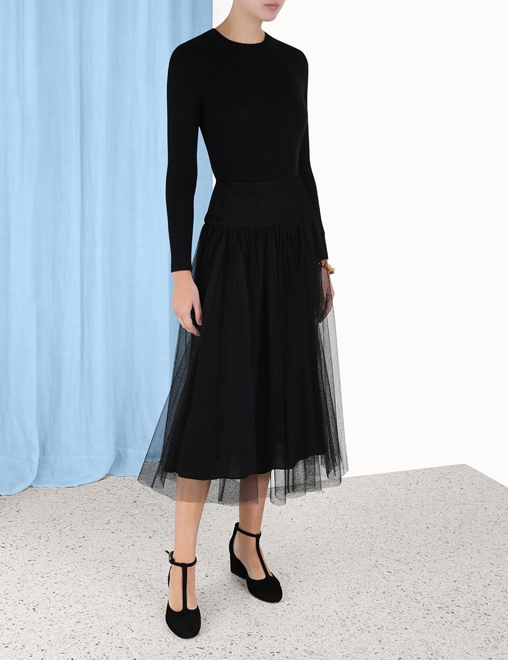 Zimmermann oc11z0425 Tulle Skirt in Black Size 26" / US 2 / IT 38 - 3 Thumbnail