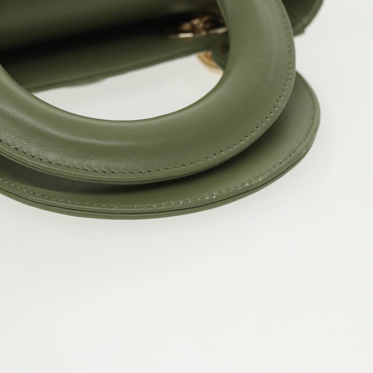 DIOR Canage Small Lady DIOR Bag Lamb Skin Green Gold