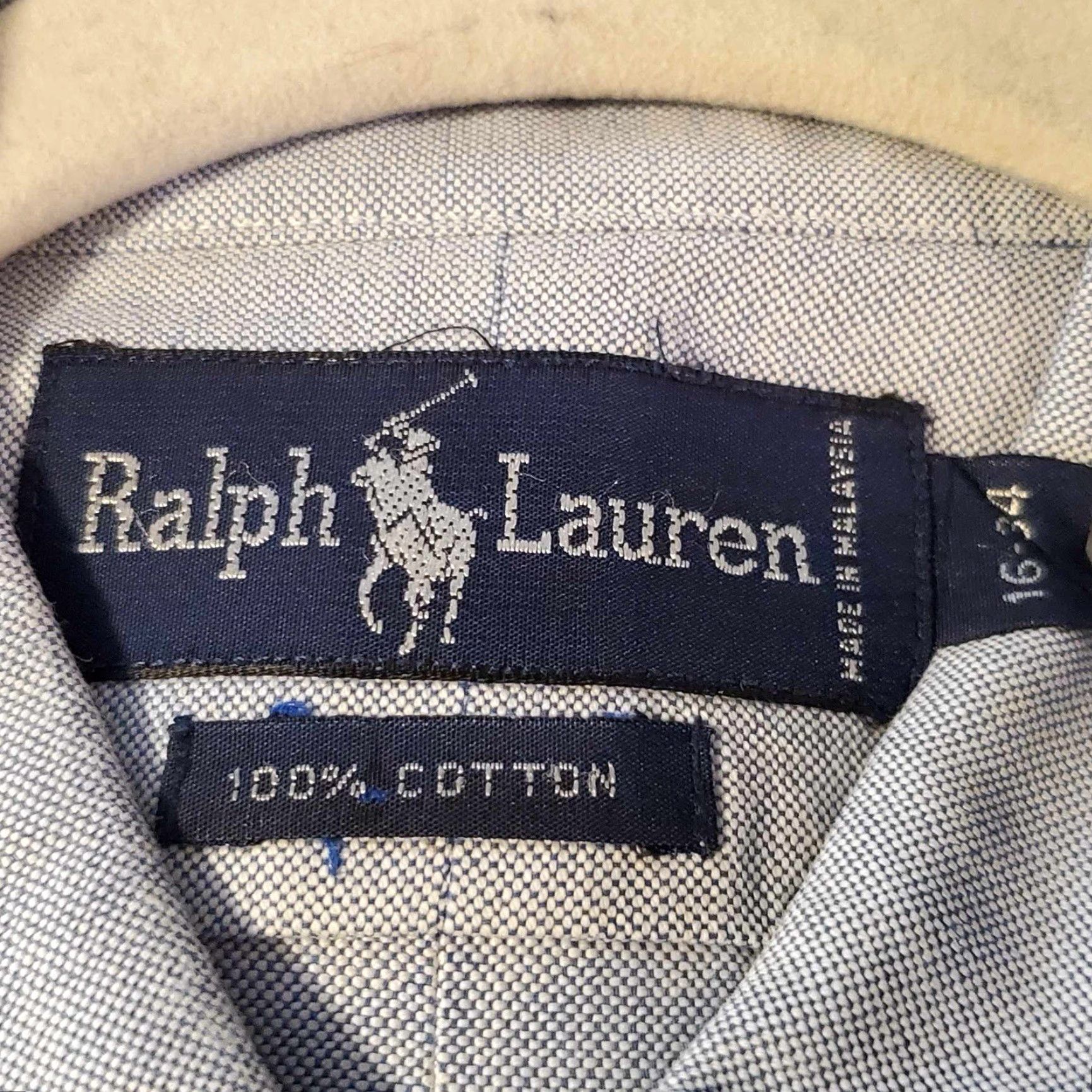 Ralph Lauren VINTAGE Ralph Laure Shirt Size 16-34 Blue Pony Button Down Size US L / EU 52-54 / 3 - 3 Thumbnail