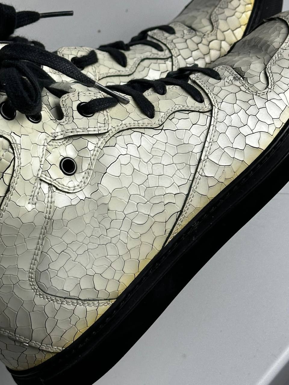 Balenciaga Balenciaga High Top Trainers Snake Skin Cracked Size 7.5 Size US 7.5 / EU 40-41 - 8 Thumbnail