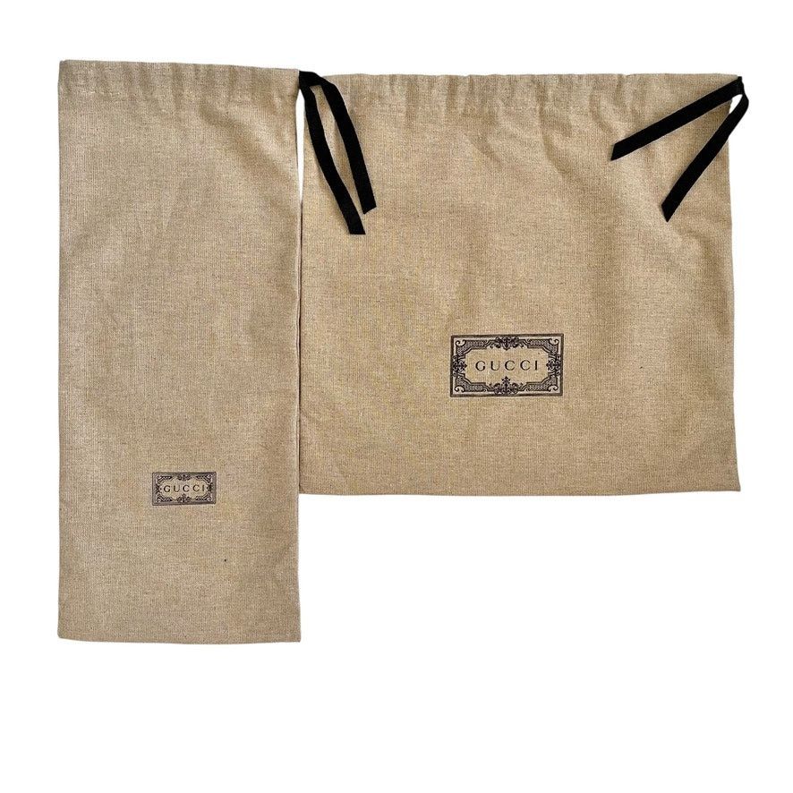 Gucci Gucci Natural-Colored Drawstring Shoe Dust Bags: Set of Two Size ONE SIZE - 2 Thumbnail