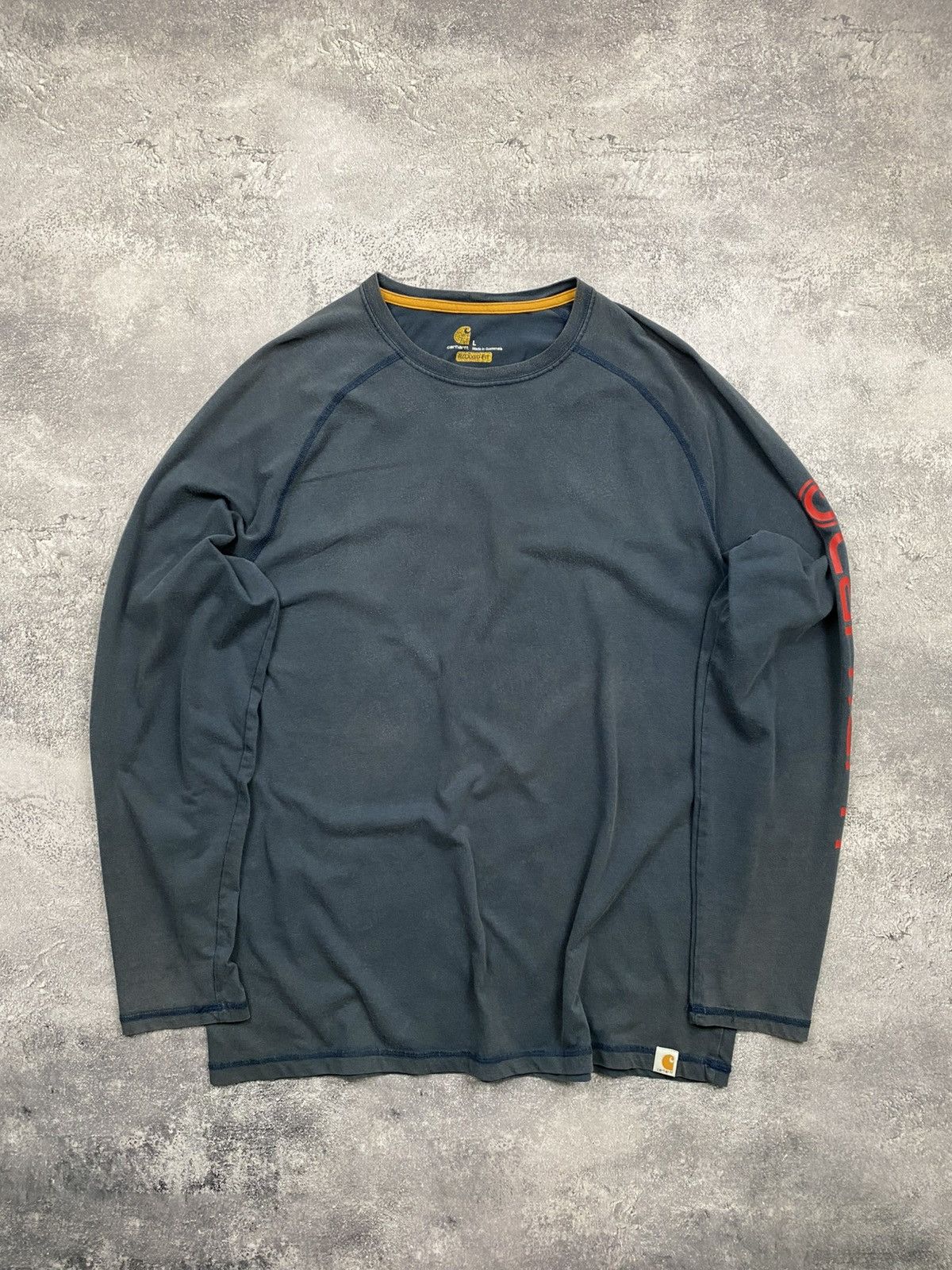Carhartt Vintage Carhartt Longsleeve Blue Force Faded T-Shirt Tee Size US L / EU 52-54 / 3 - 1 Thumbnail