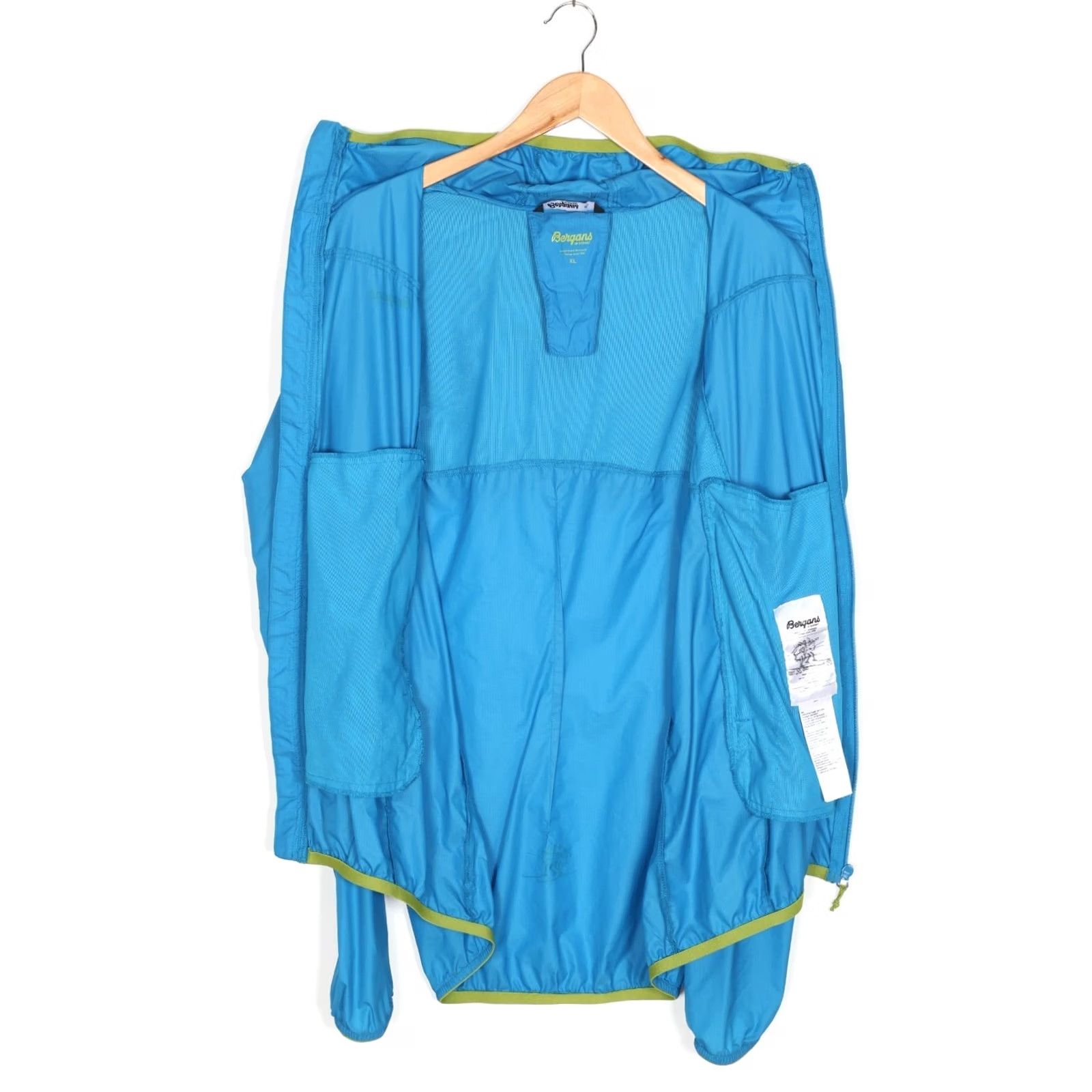 Vintage BERGANS OF NORWAY SOLUND Hooded Lightweight Jacket Men XL Blue MJ6580 Size US XL / EU 56 / 4 - 5 Thumbnail