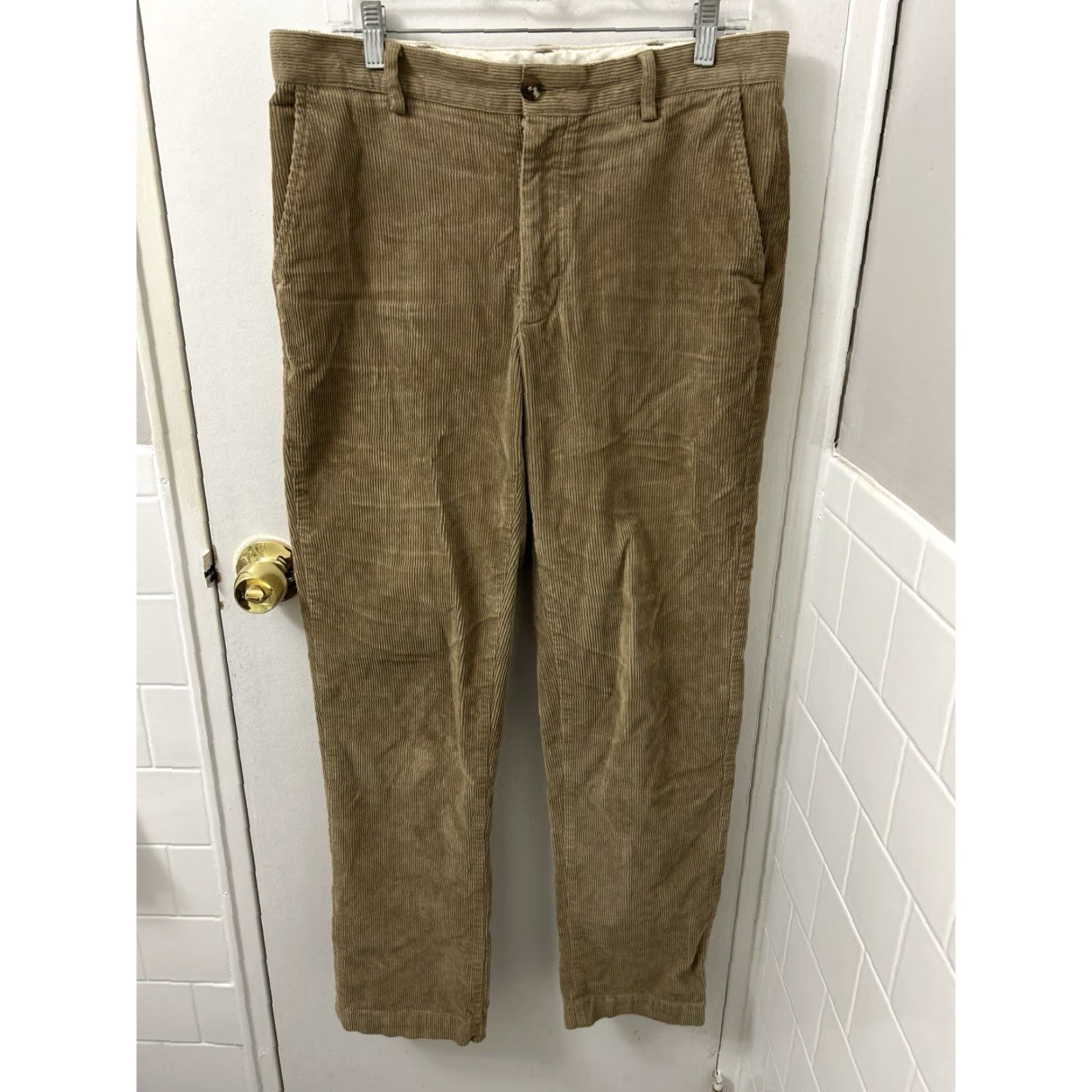 Vintage LL Bean Country Corduroy Pants Mens 32x32 Tan Classic Fit YKK Stretch 502835 Size US 32 / EU 48 - 2 Thumbnail