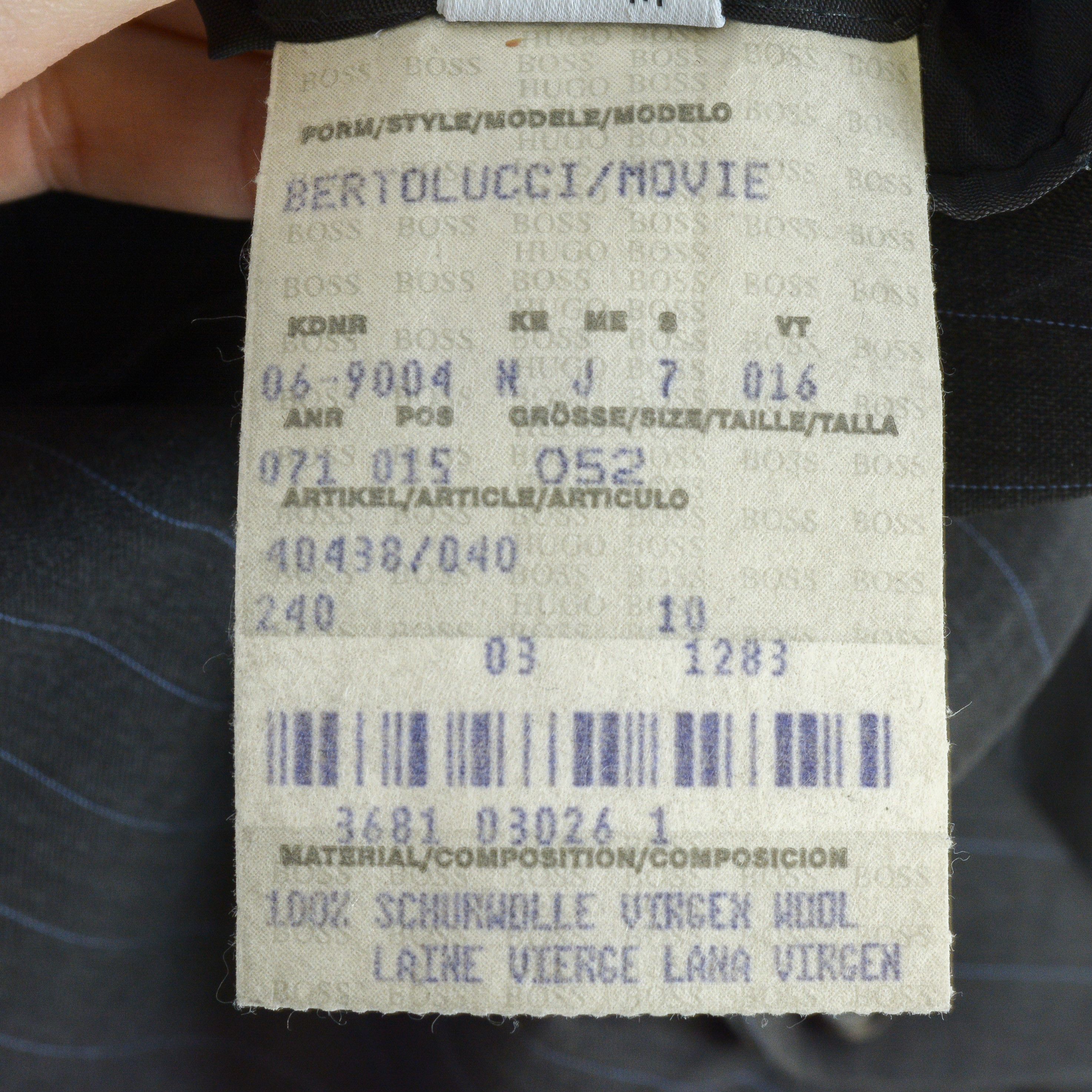 Hugo Boss Bertolucci Movie Wool Blazer UK 42 US Suit Jacket EU 52 Coat Size 42R - 8 Thumbnail