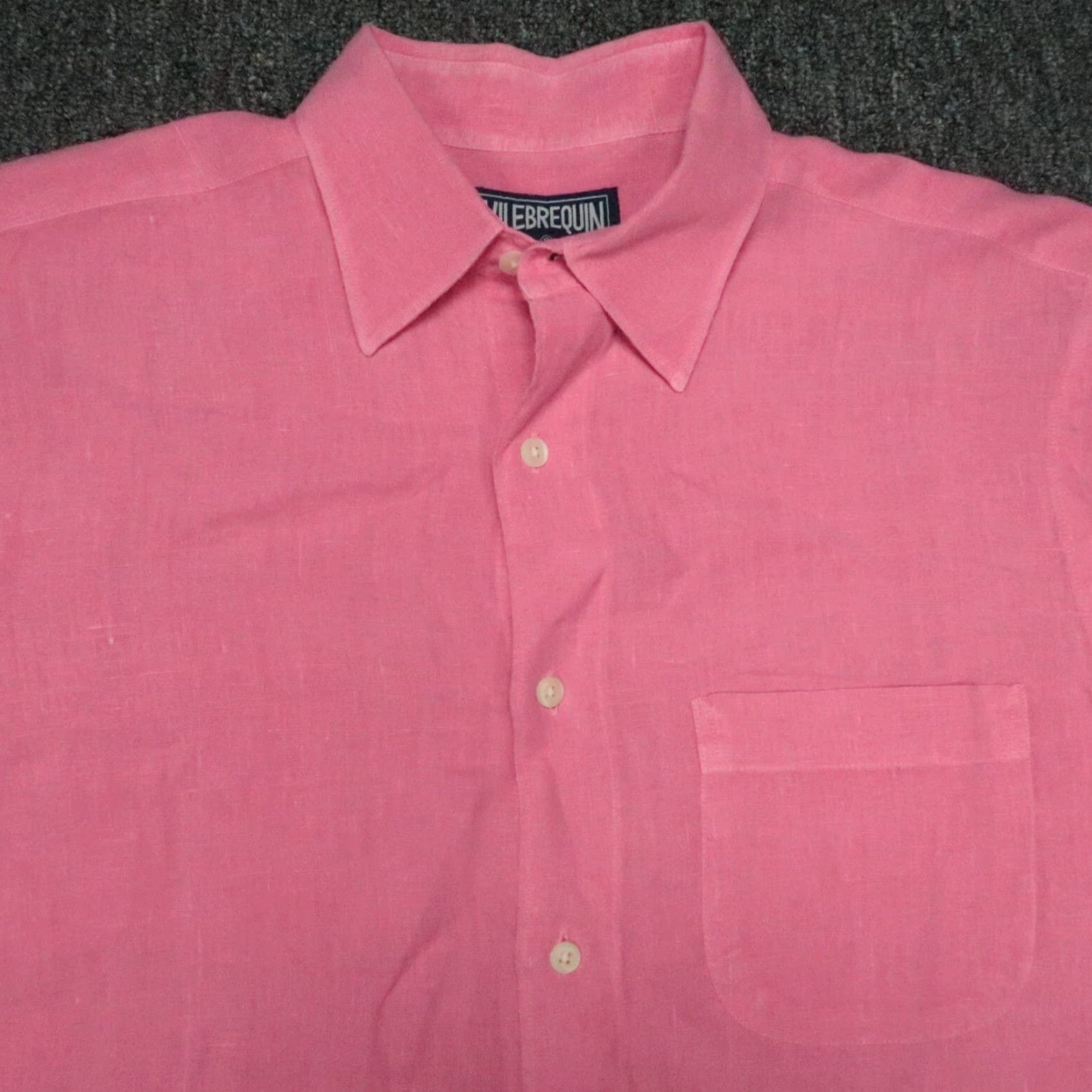 Vilebrequin Vilebrequin Shirt Mens M Pink Linen Long Sleeve Button-Up Lightweight Casual, Party/Cocktail, Travel Mens Size US M / EU 48-50 / 2 - 2 Thumbnail