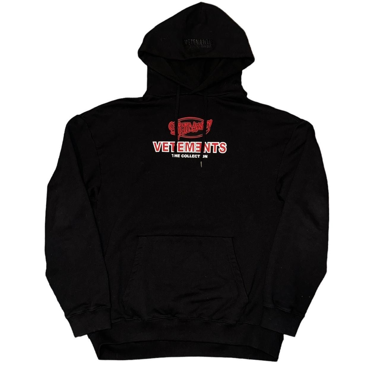 Pre-owned Vetements Ss18 The Collection Graffiti Logo Hoodie In Black