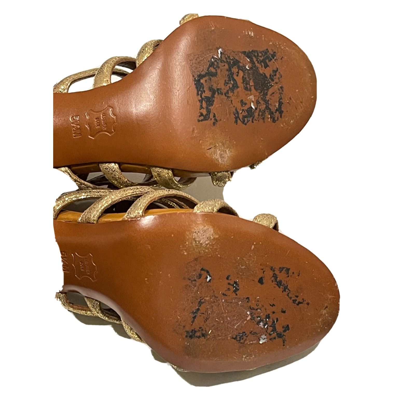 Tory Burch Tory Burch Sandals Women’s 5.5 US Leather Brown Gold Strappy Size US 6 / IT 36 - 7 Thumbnail