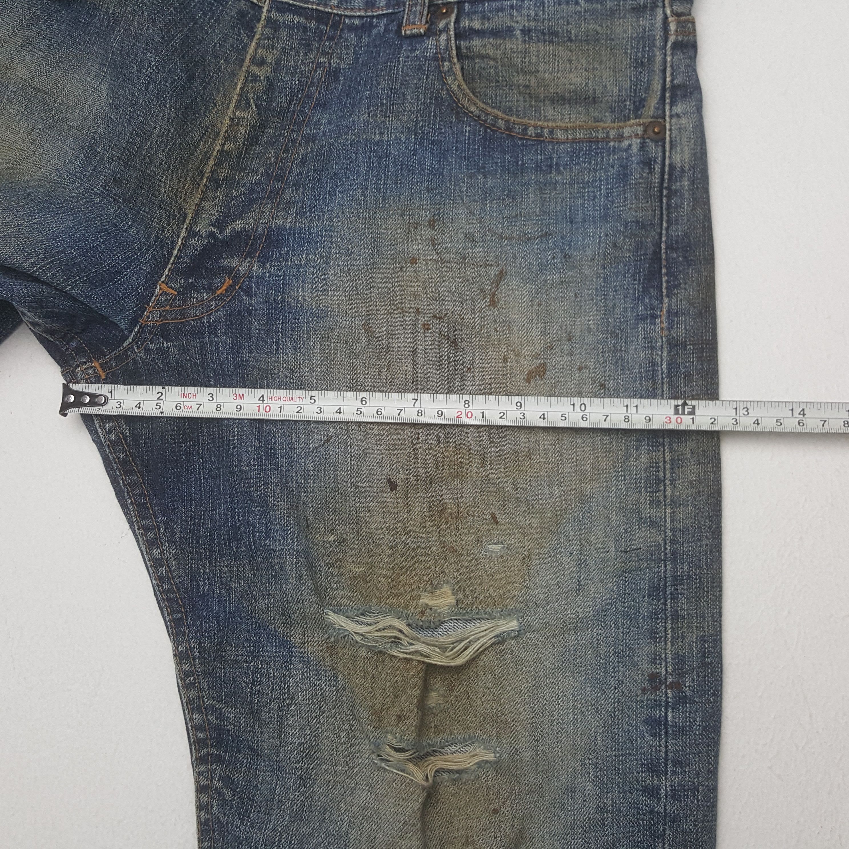 Beams Plus Vintage Beams Japanese Brand Distressed Shorts Denim Jeans Size US 32 / EU 48 - 11 Thumbnail