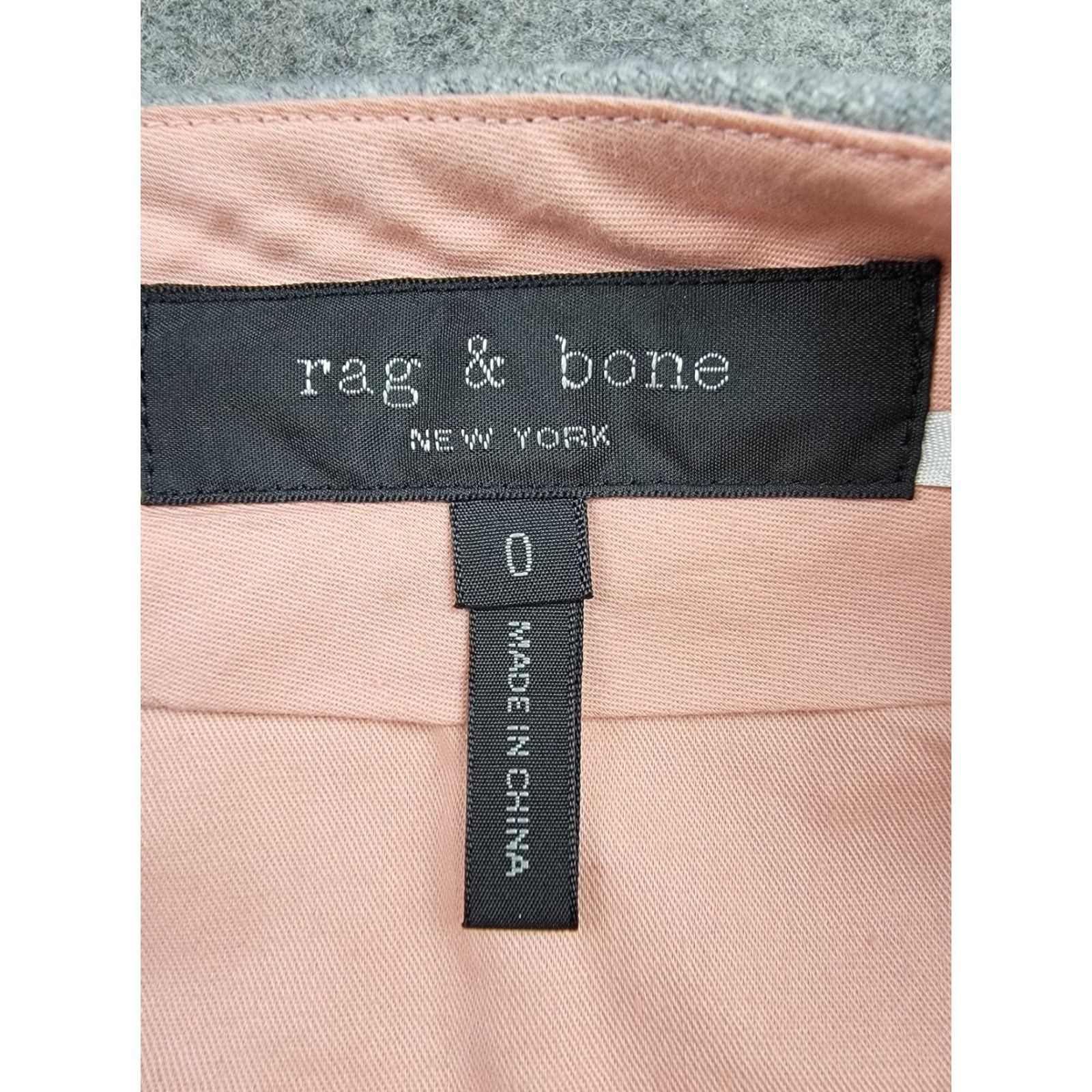 Rag & Bone Rag & Bone Pants Womens 0 Gray Wool Blend Wide-Leg Trouser Dress Work Office Size 25" / US 0 / IT 36 - 6 Thumbnail
