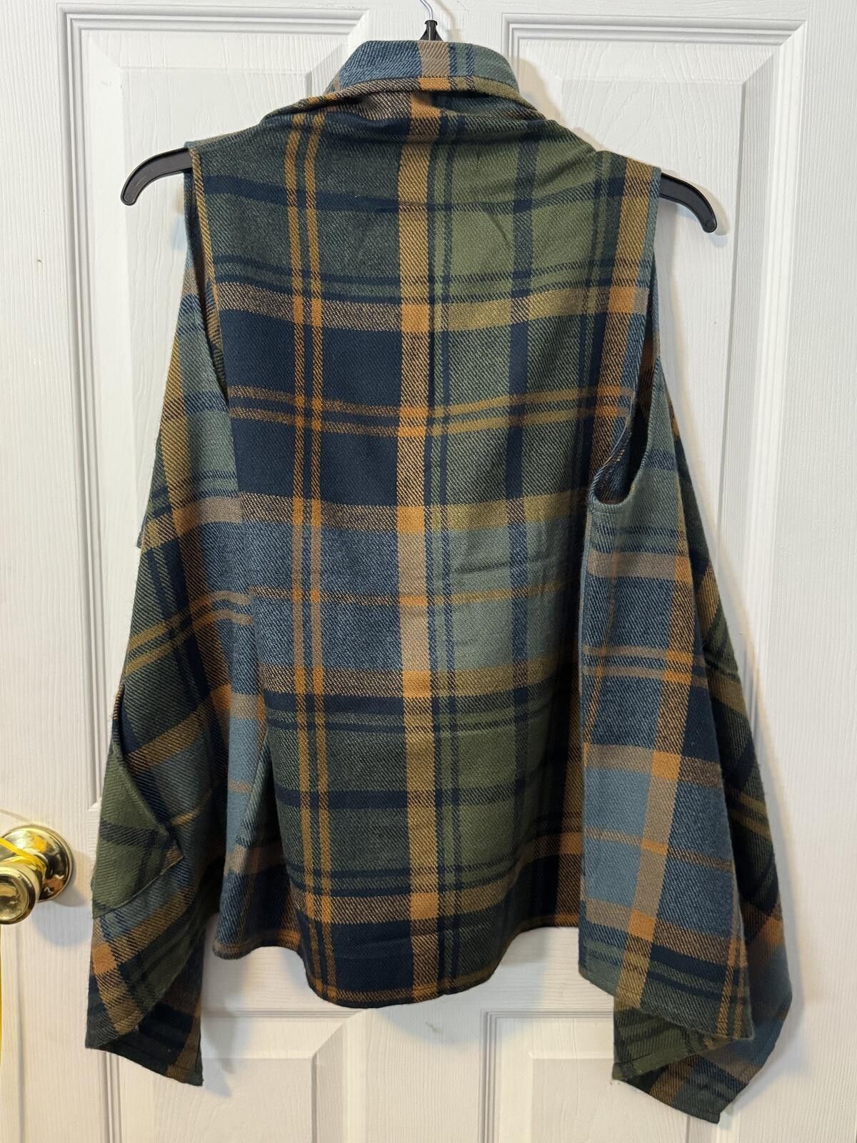 Other Natural Collections Plaid Open Front Vest-Large Size L / US 10 / IT 46 - 4 Thumbnail