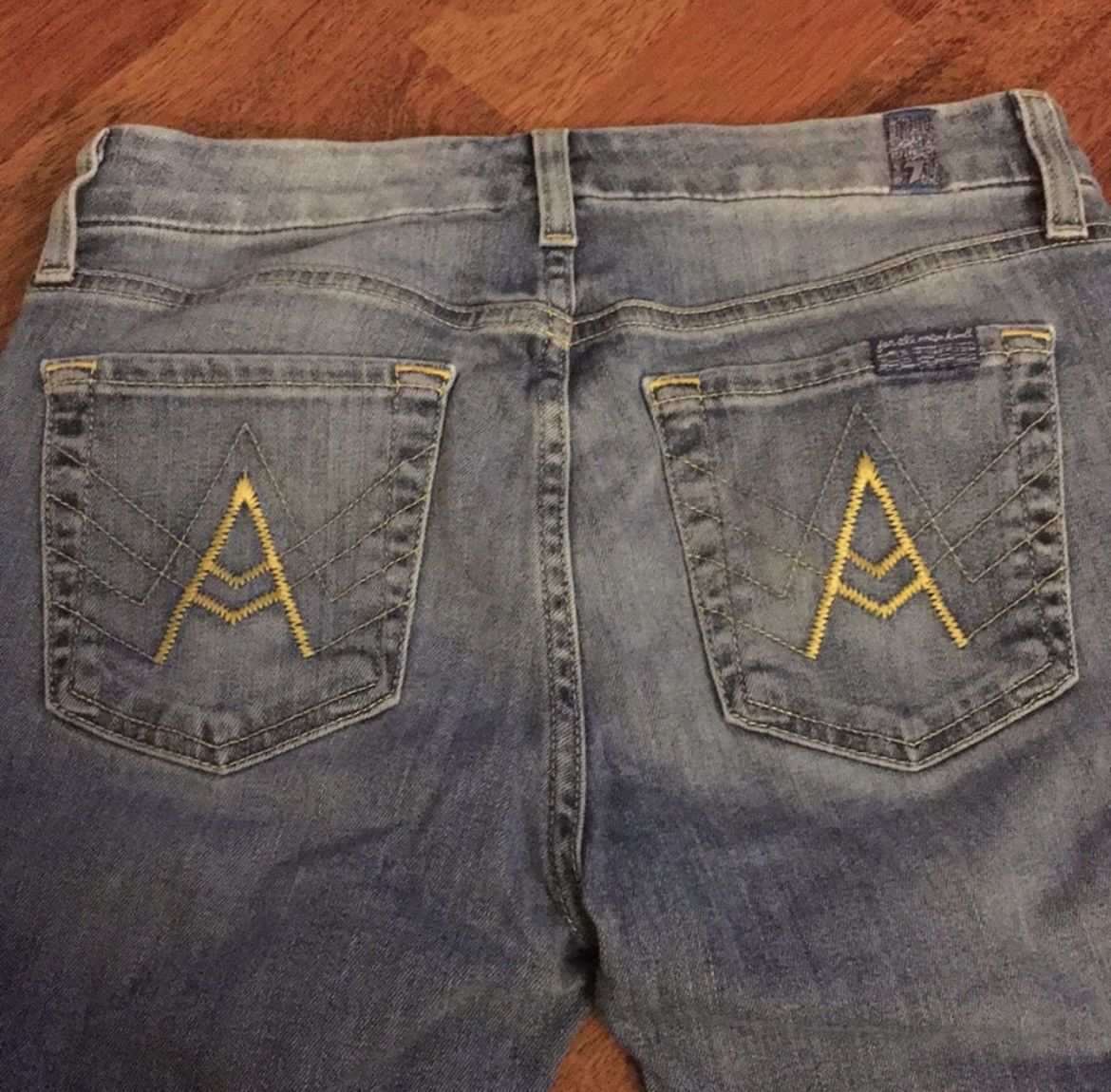 7 For All Mankind 7 for All Mankind Blue Flared Denim Jeans Size 26" / US 2 / IT 38 - 3 Thumbnail