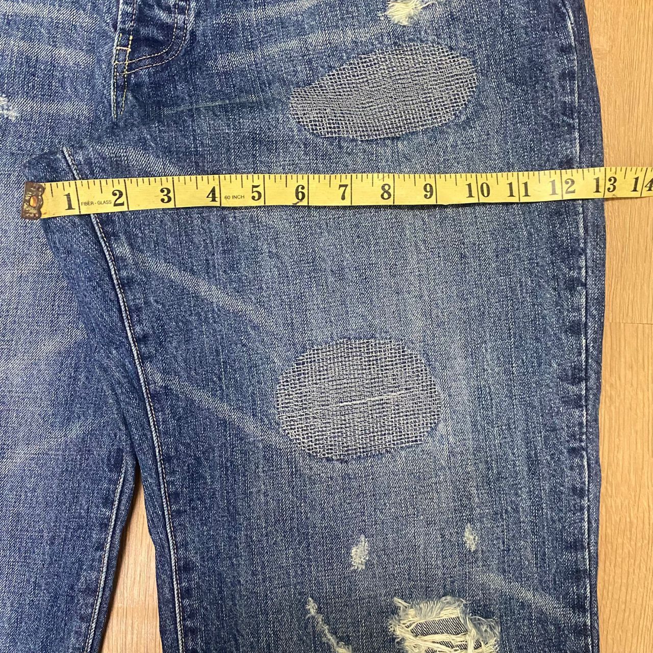 If Six Was Nine Vintage Ezy Distressed Denim Size US 34 / EU 50 - 4 Thumbnail