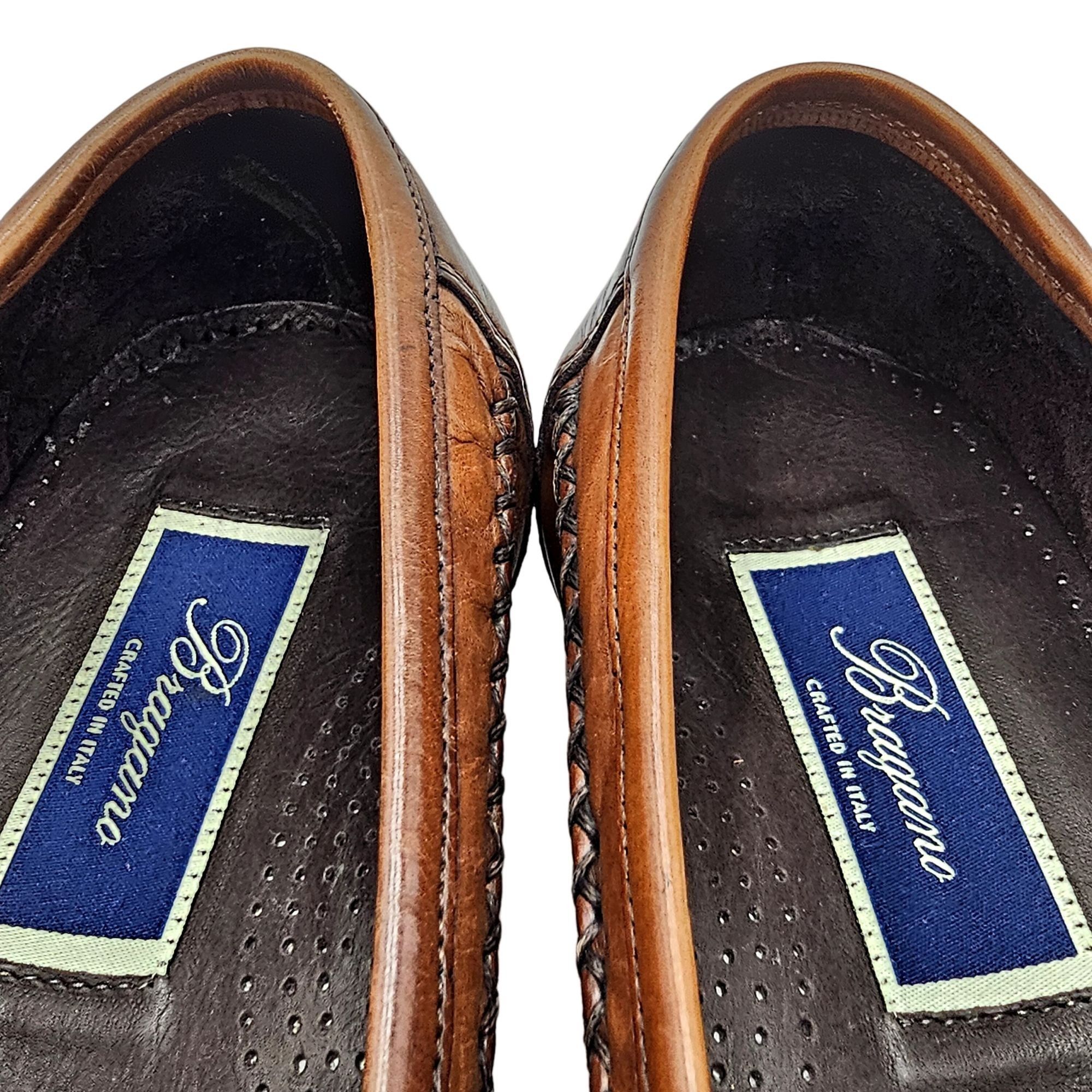 Bragano × Cole Haan NEW Vintage Bragano Cole Haan Men's 7.5M Brown Leather Dress Size US 7.5 / EU 40-41 - 15 Thumbnail