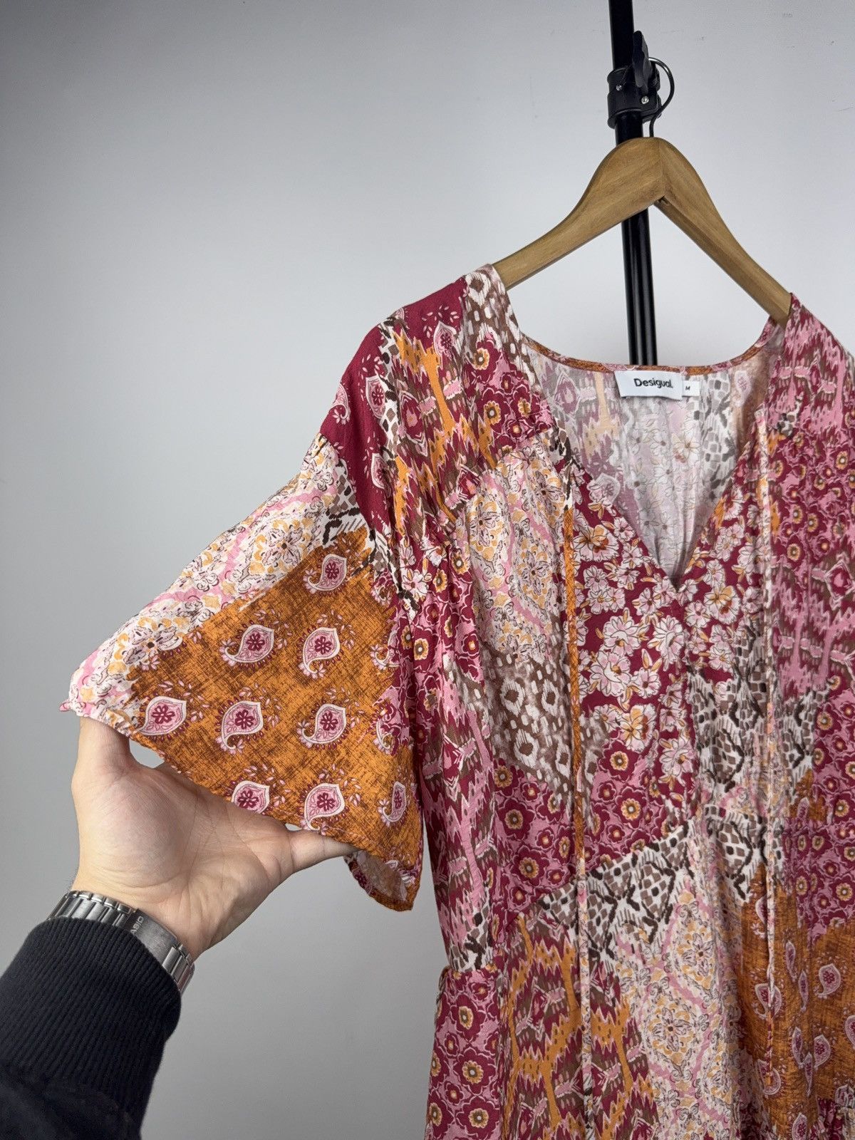 Desigual Y2K Retro Desigual Boho Patchwork Floral Dress Multicolor M Size M / US 6-8 / IT 42-44 - 4 Thumbnail