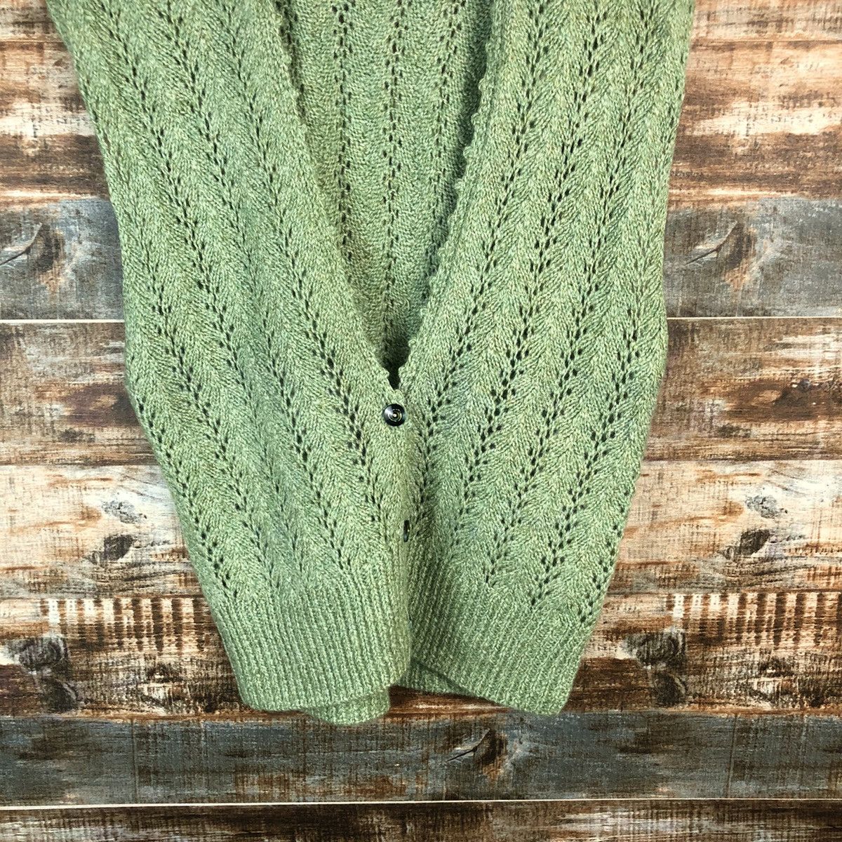 Homespun Knitwear Japanese Brand Green Vest vintage Knitwear #A1806 Size S / US 4 / IT 40 - 6 Thumbnail