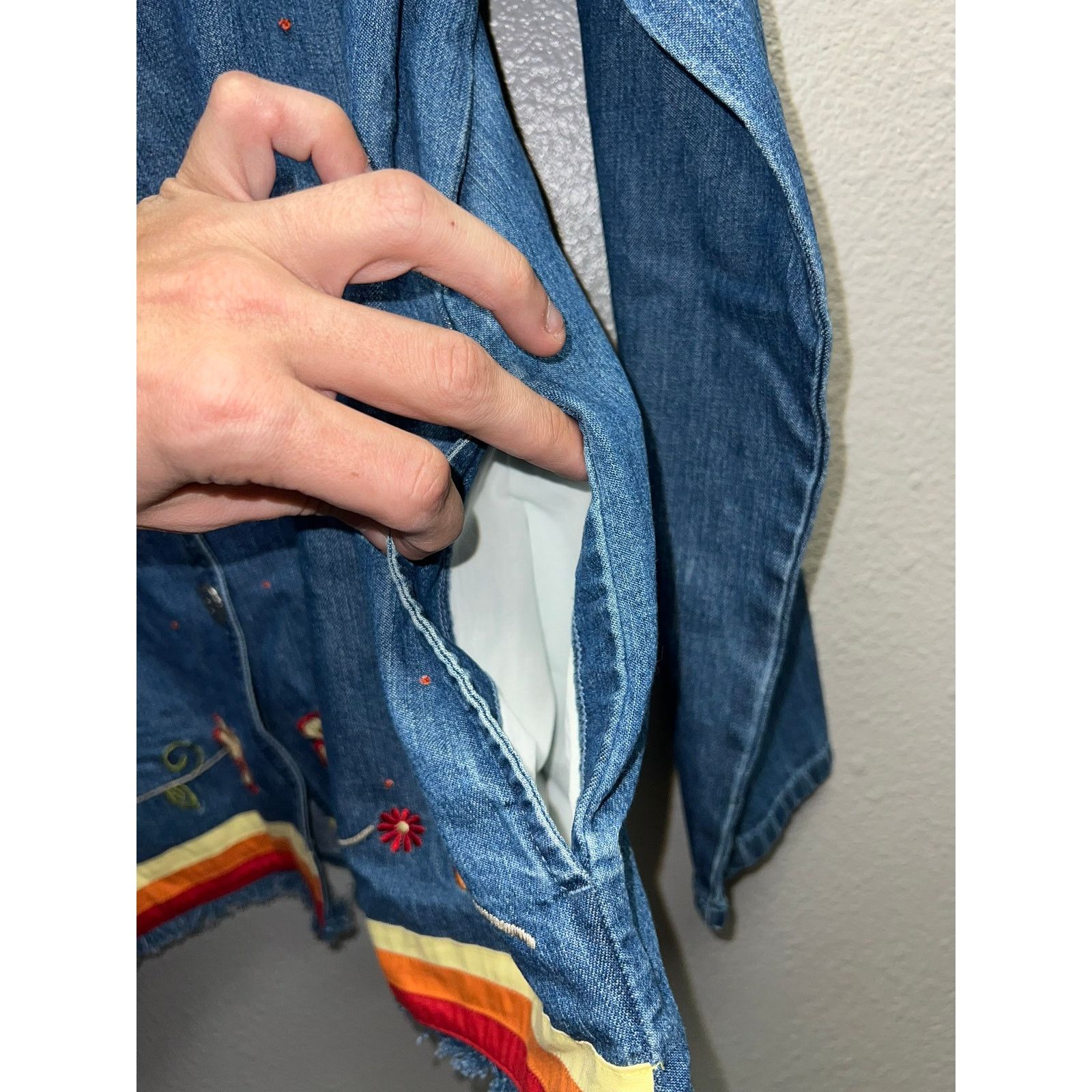 Vintage Womens Bobbie Brooks Denim Jacket Lighweight Floral Small Size S / US 4 / IT 40 - 7 Thumbnail