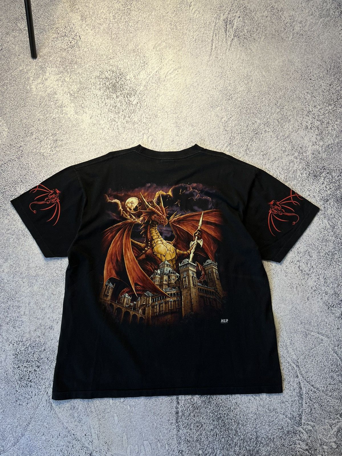 Vintage Vintage Horror overprint Dragons wild tee 90's Size US XXL / EU 58 / 5 - 15 Thumbnail