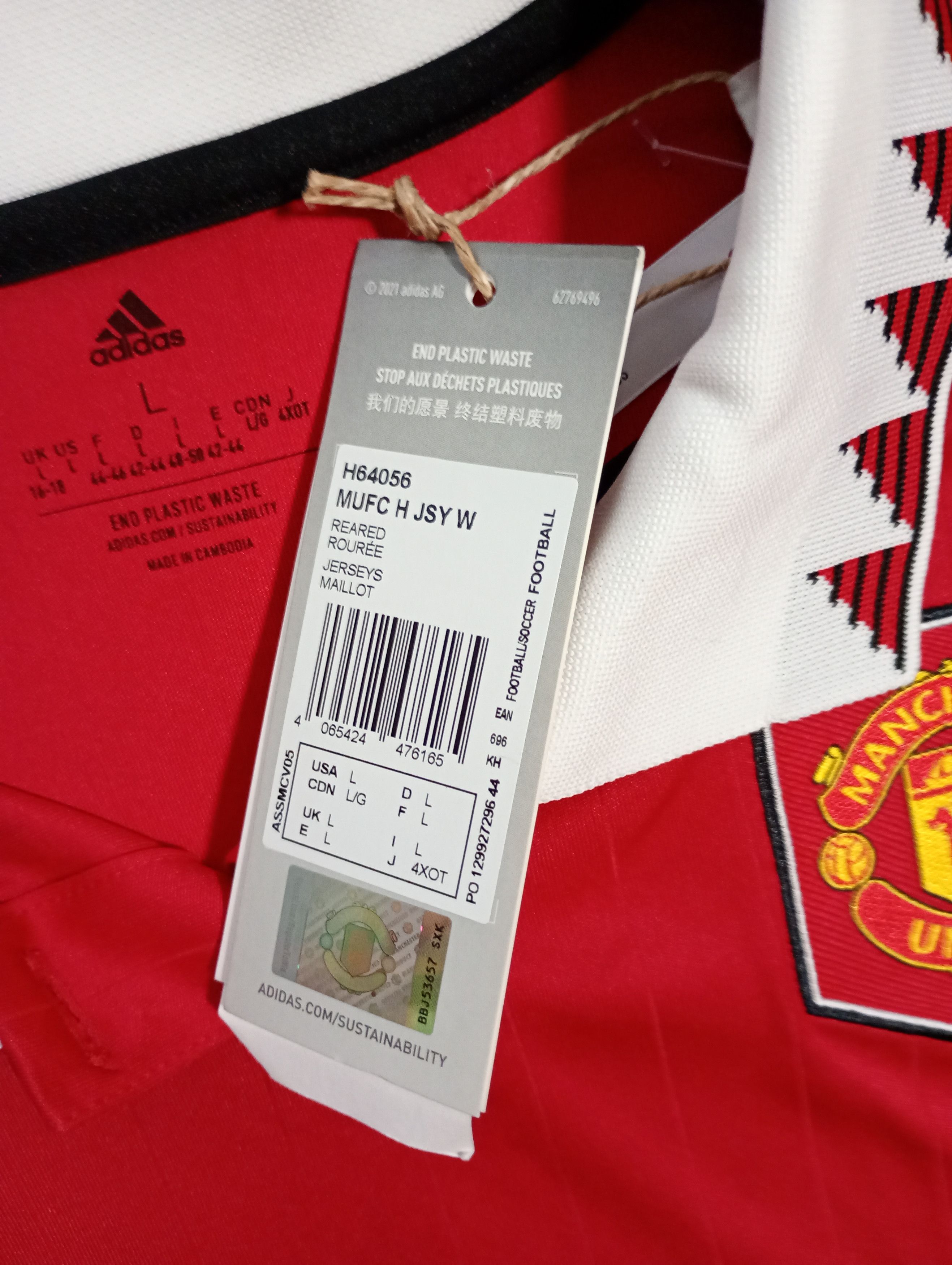 Adidas Adidas Manchester United Jersey 2022-2023 NWT wmns Size L / US 10 / IT 46 - 9 Thumbnail