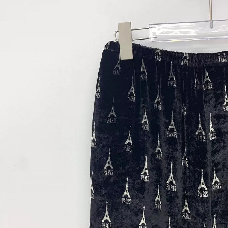 Balenciaga Balenciaga Black Iron Tower Intarsia Full Print Corduroy C Size US 44 / EU 60 - 3 Thumbnail