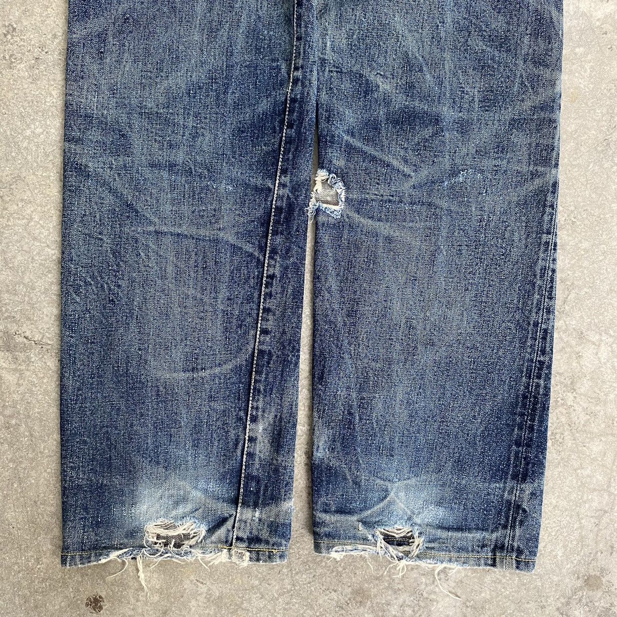Pherrow's Vintage Pherrow’s Stormy Blue Faded Blue Selvedge Jeans Size US 29 - 17 Thumbnail
