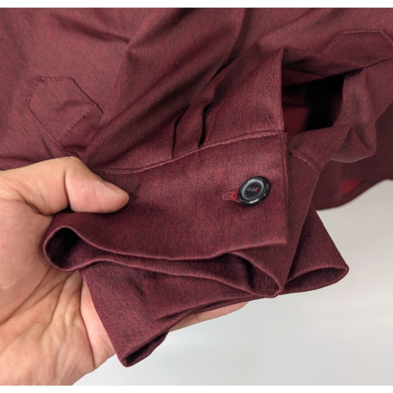 Vintage VINTAGE Aaardvarks Button-Front Shirt XL Burgundy Men’s Pajama Top Long Sleeve 1970s Size US XL / EU 56 / 4 - 3 Thumbnail