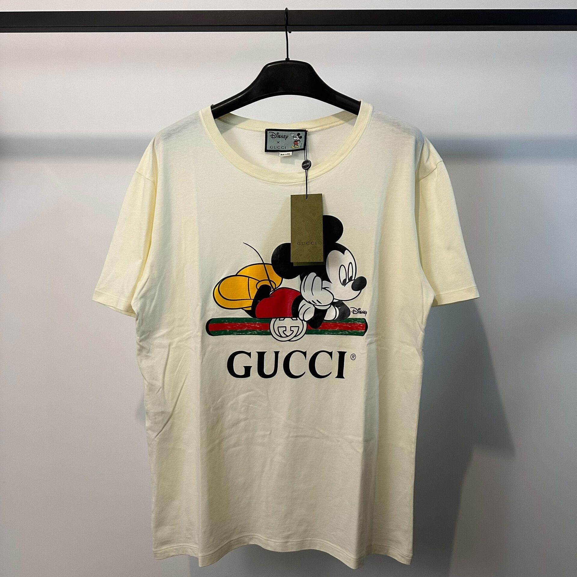 gucci disney logo print short sleeve t-shirt