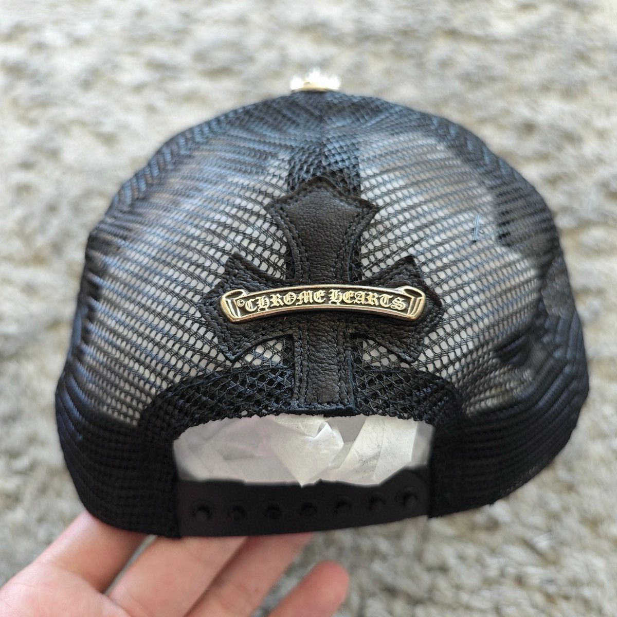 Chrome Hearts Chrome Hearts Full Cross Patches Trucker Hat Size ONE SIZE - 4 Thumbnail