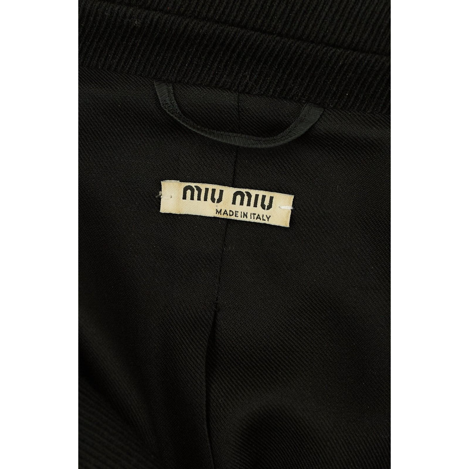 Miu Miu F/W 2007 Black Wool Silk Jacket Size L / US 10 / IT 46 - 4 Thumbnail
