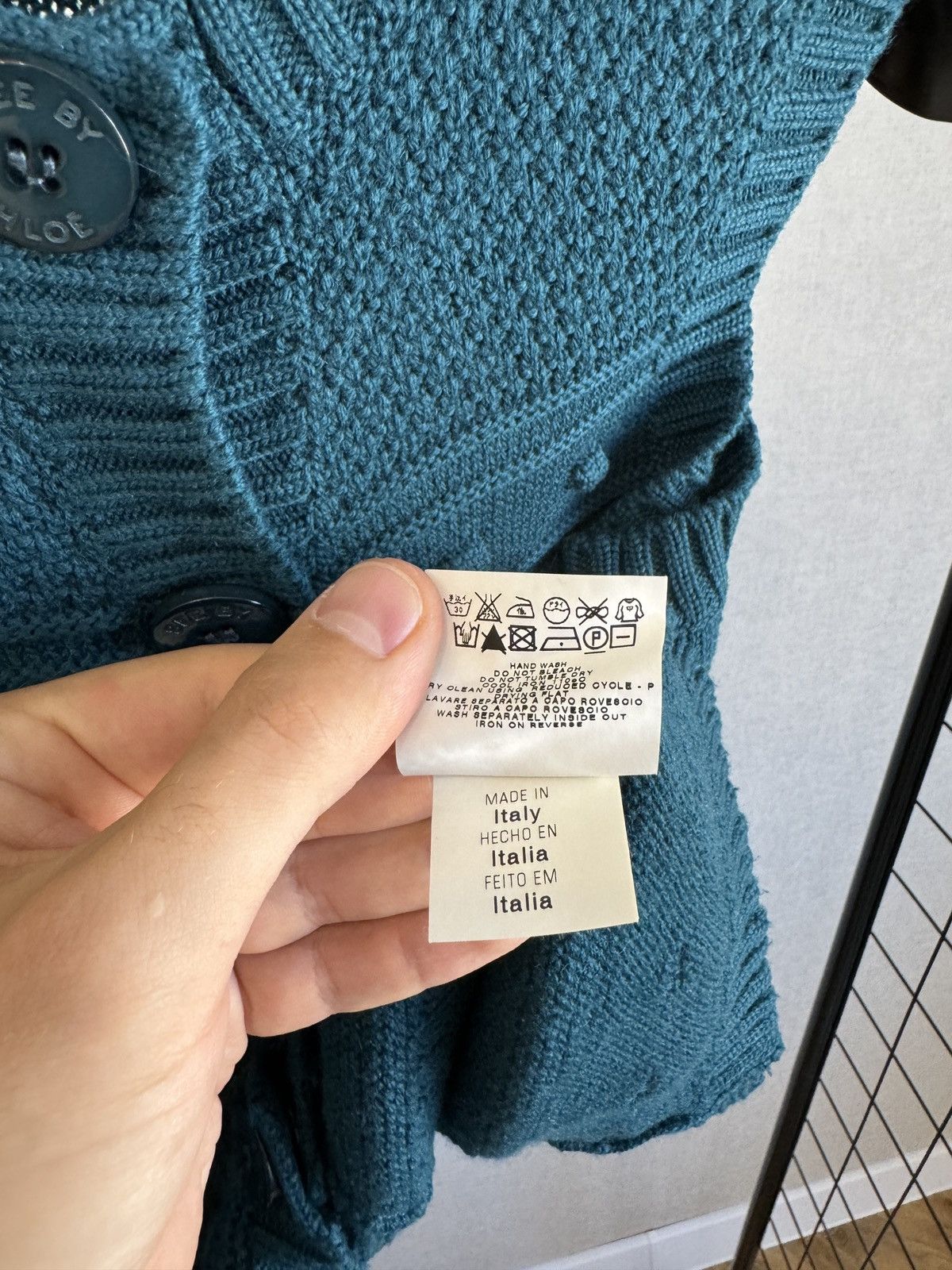 Chloe See by Chloe emerald green button up knitted vest sweater Size S / US 4 / IT 40 - 9 Thumbnail