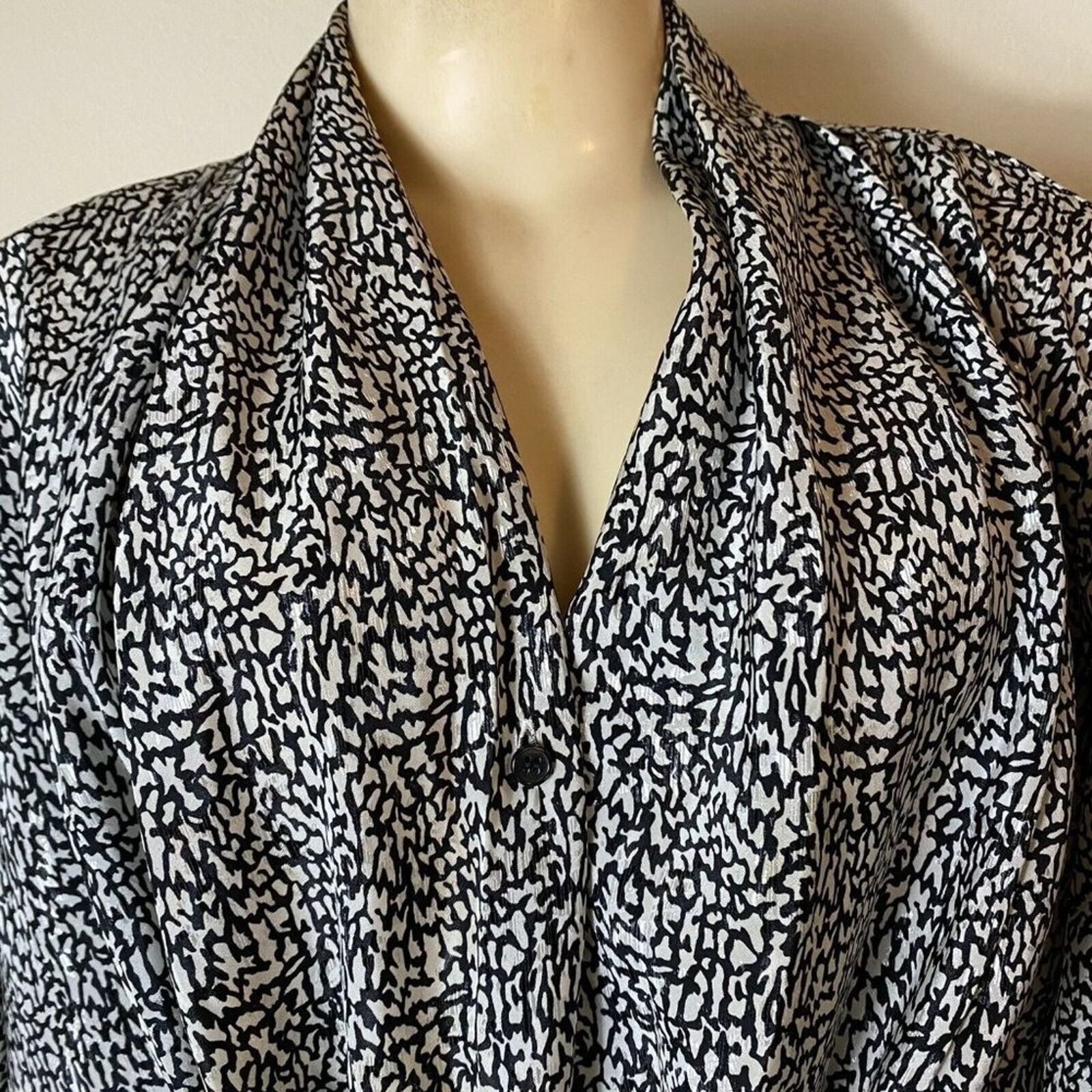 Worthington Vintage 80's Worthington Long Sleeve Blouse 16 Size XXL / US 16-18 / IT 52-54 - 2 Thumbnail