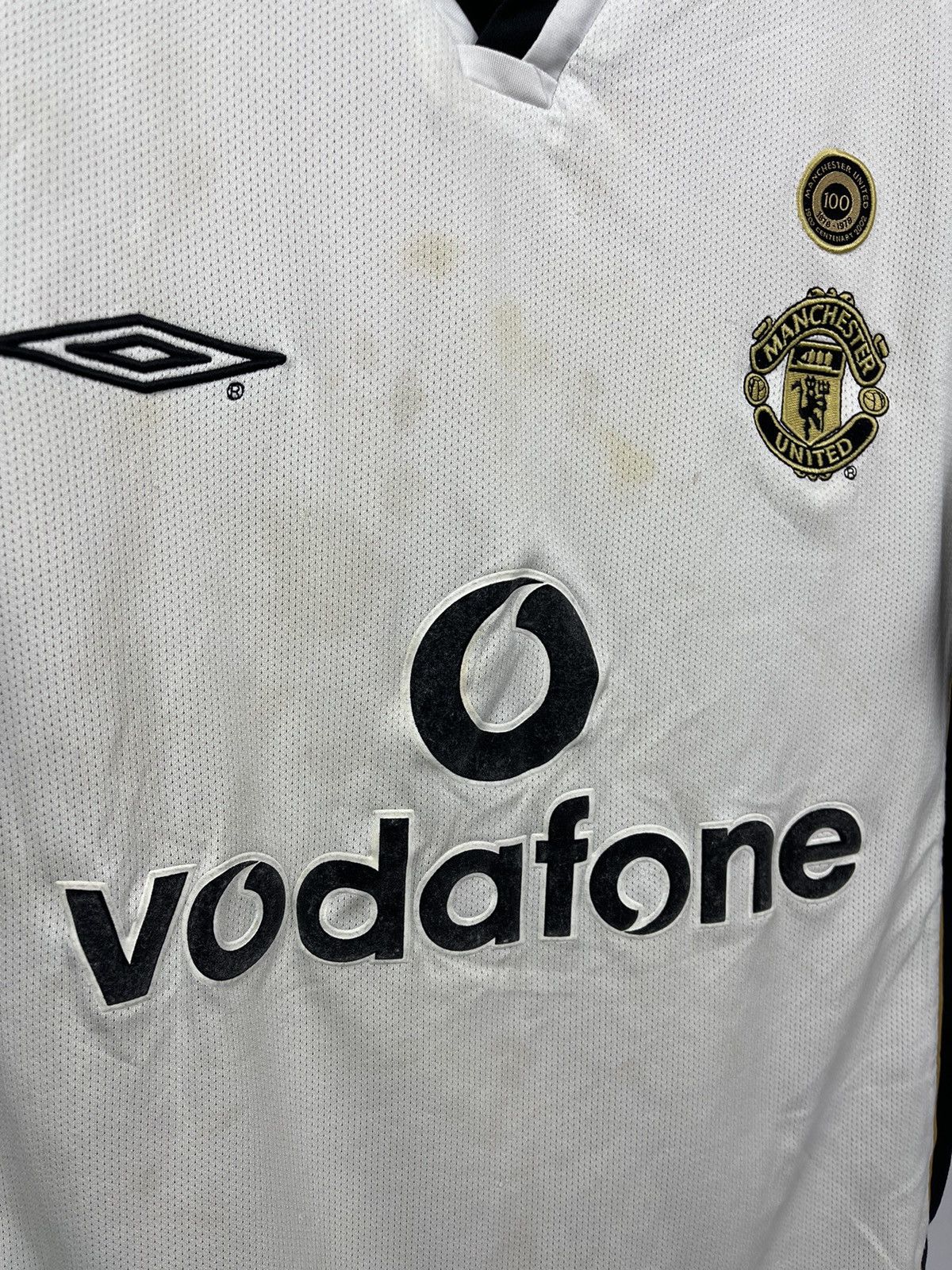 Umbro Manchester United Away football shirt 2001 #4 Veron Jersey S Size US S / EU 44-46 / 1 - 5 Thumbnail