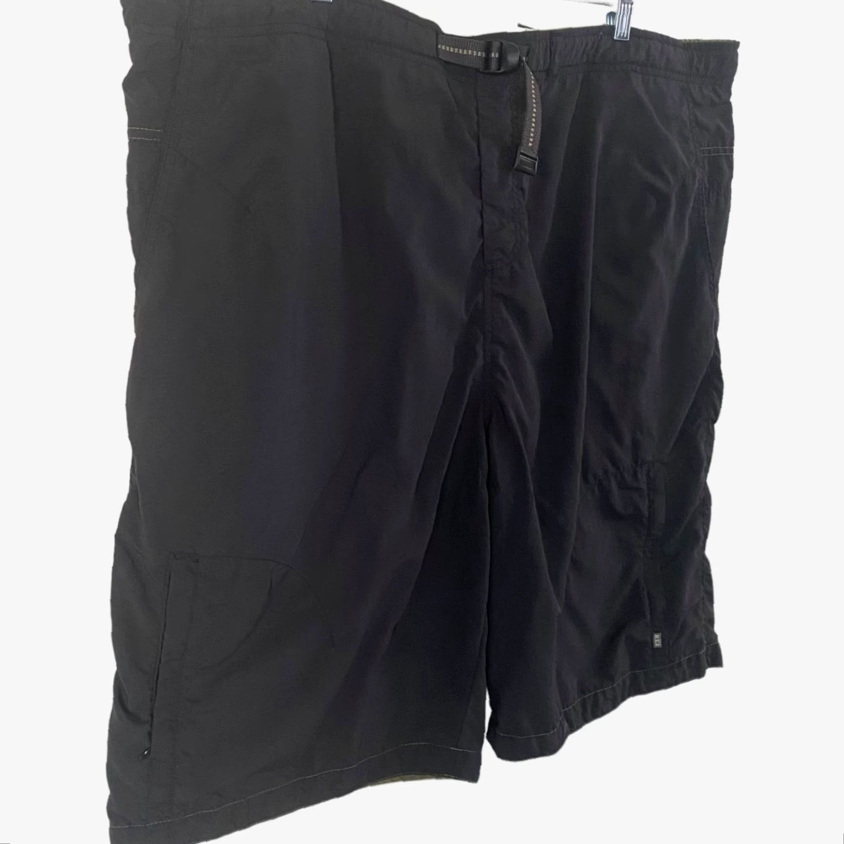 Vintage REI Cargo Hiking Shorts Mens 2XL Gray Nylon Belted Lined Pockets Rip Stop Utility Cargo Pro Size US 39 - 3 Thumbnail