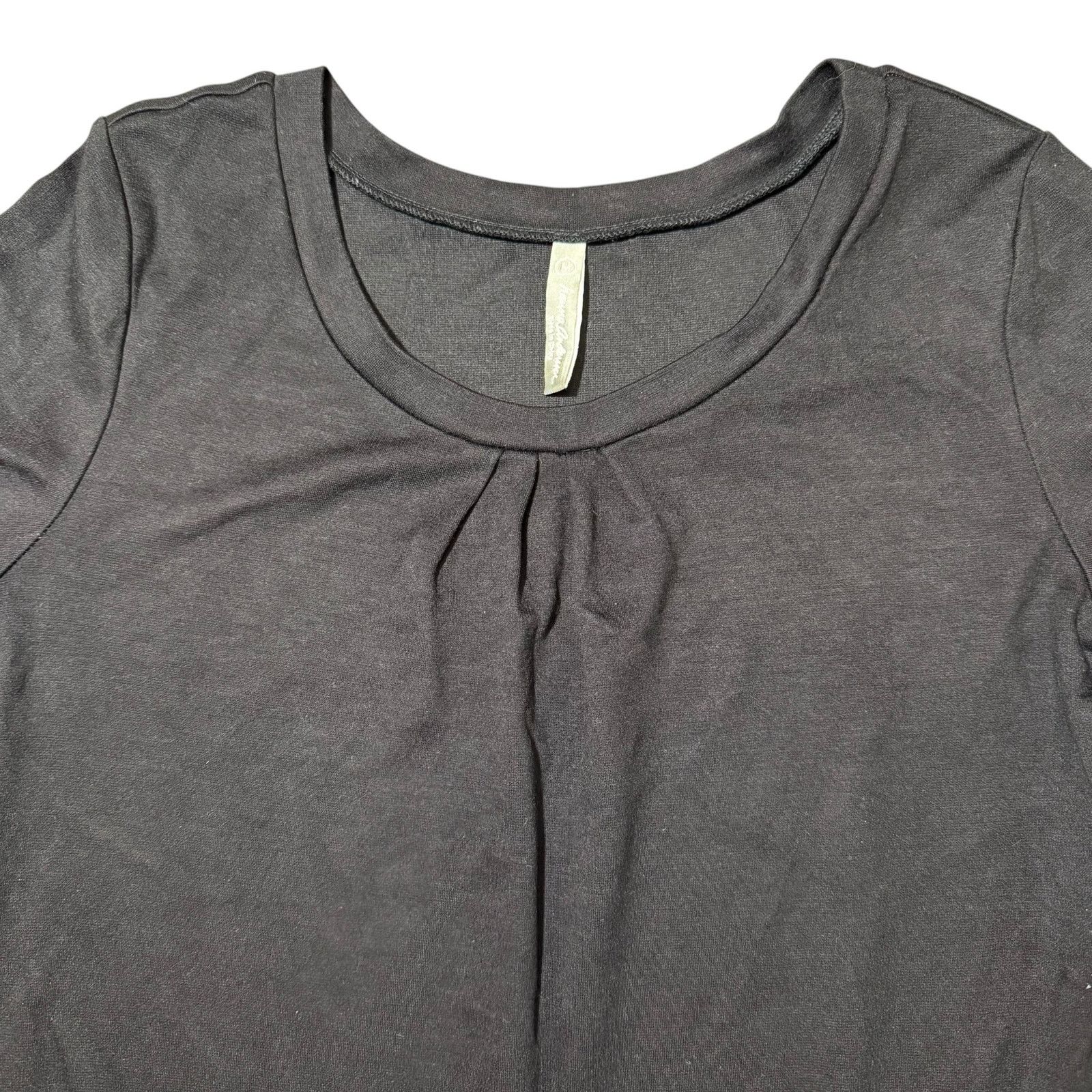 Other Hanna Andersson Solid Knit Dress Pleated Neckline Medium Size M / US 6-8 / IT 42-44 - 2 Thumbnail