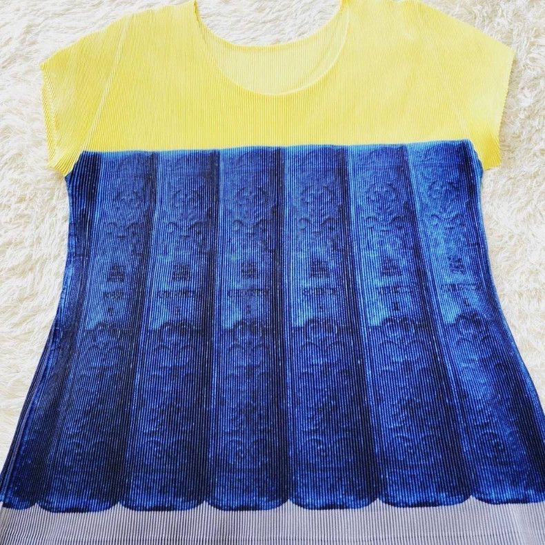 Issey Miyake issey miyake size:3 Blue pleated half-sleeve Size XXS / US 00 / IT 34 - 7 Thumbnail