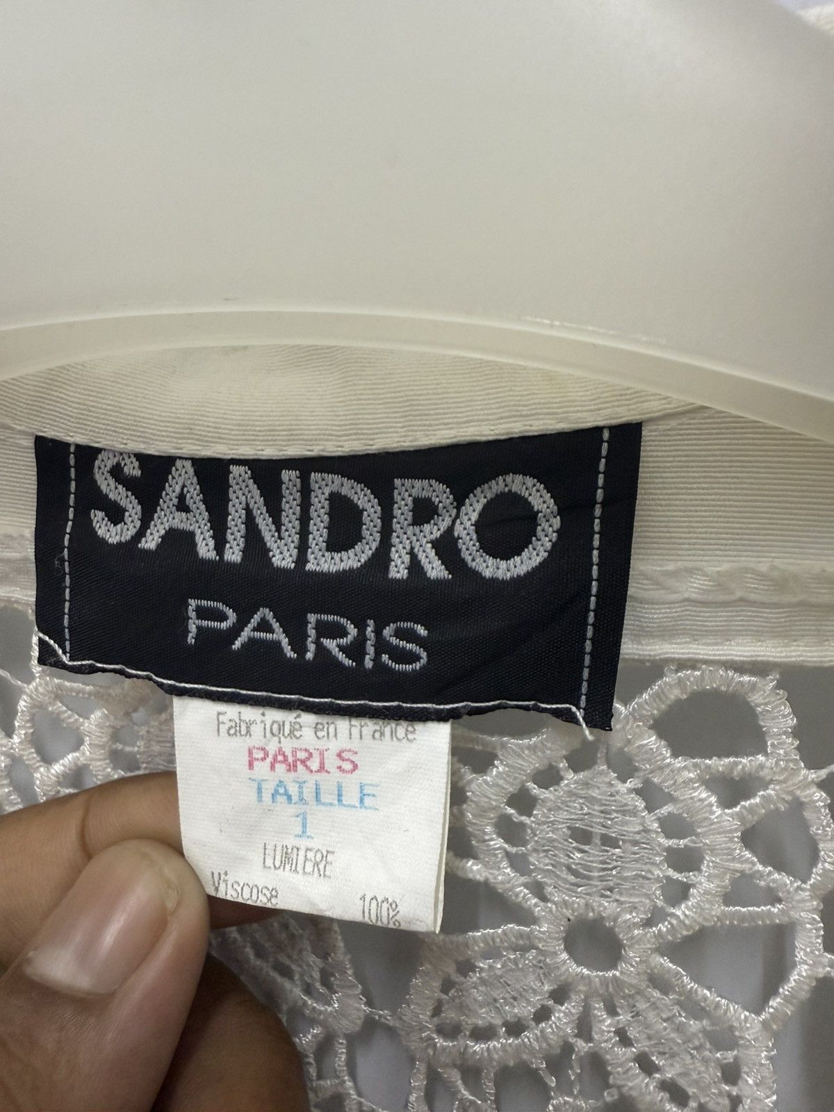 Sandro 🔥 Vintage 80s SANDRO Paris Croped Mesh Blouse Jacket Size S / US 4 / IT 40 - 8 Thumbnail